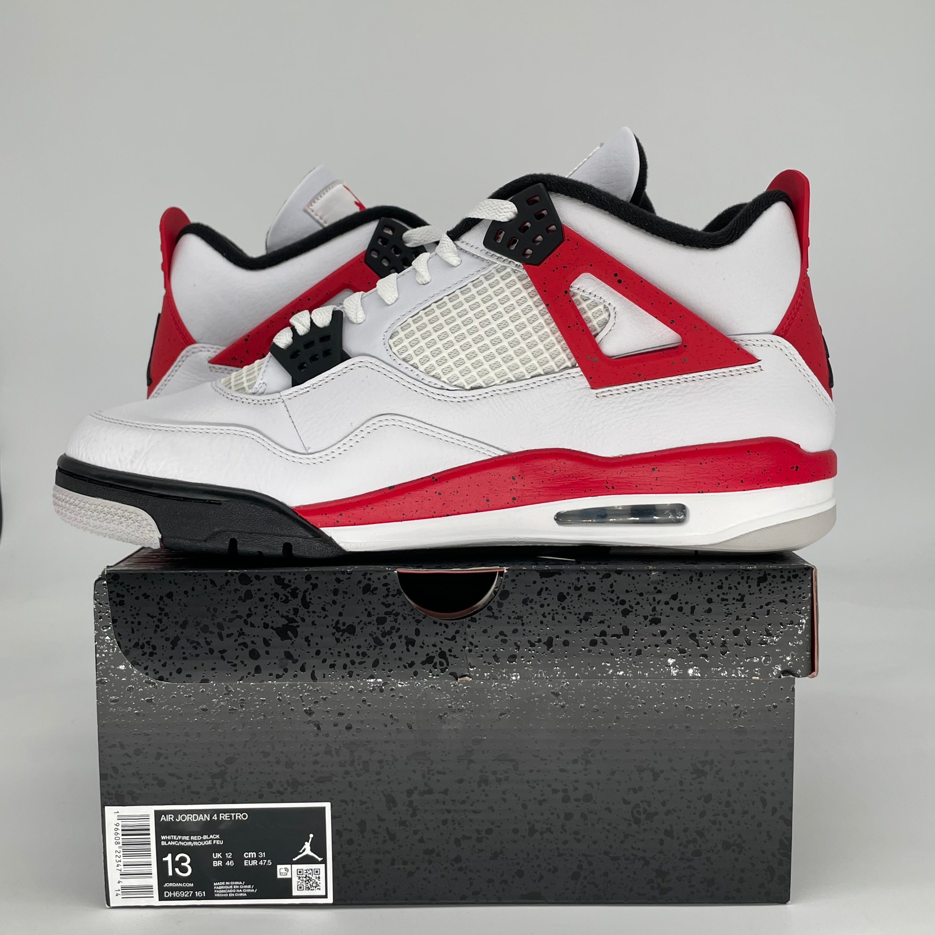 AIR JORDAN 4 RED CEMENT DH6927-161 SIZE 13/14.5W