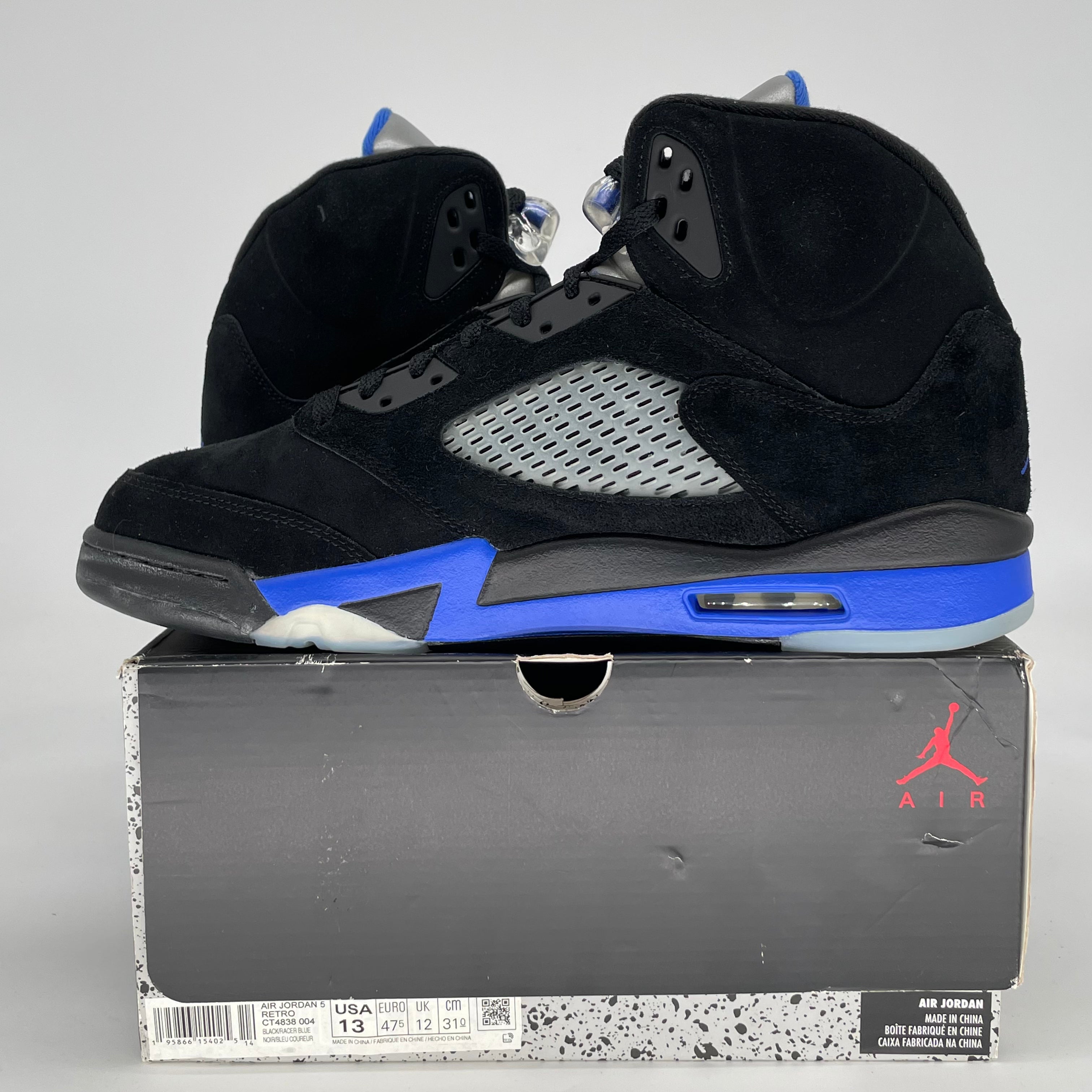 AIR JORDAN 5 RACER BLUE CT4838-004 SIZE 13/14.5W