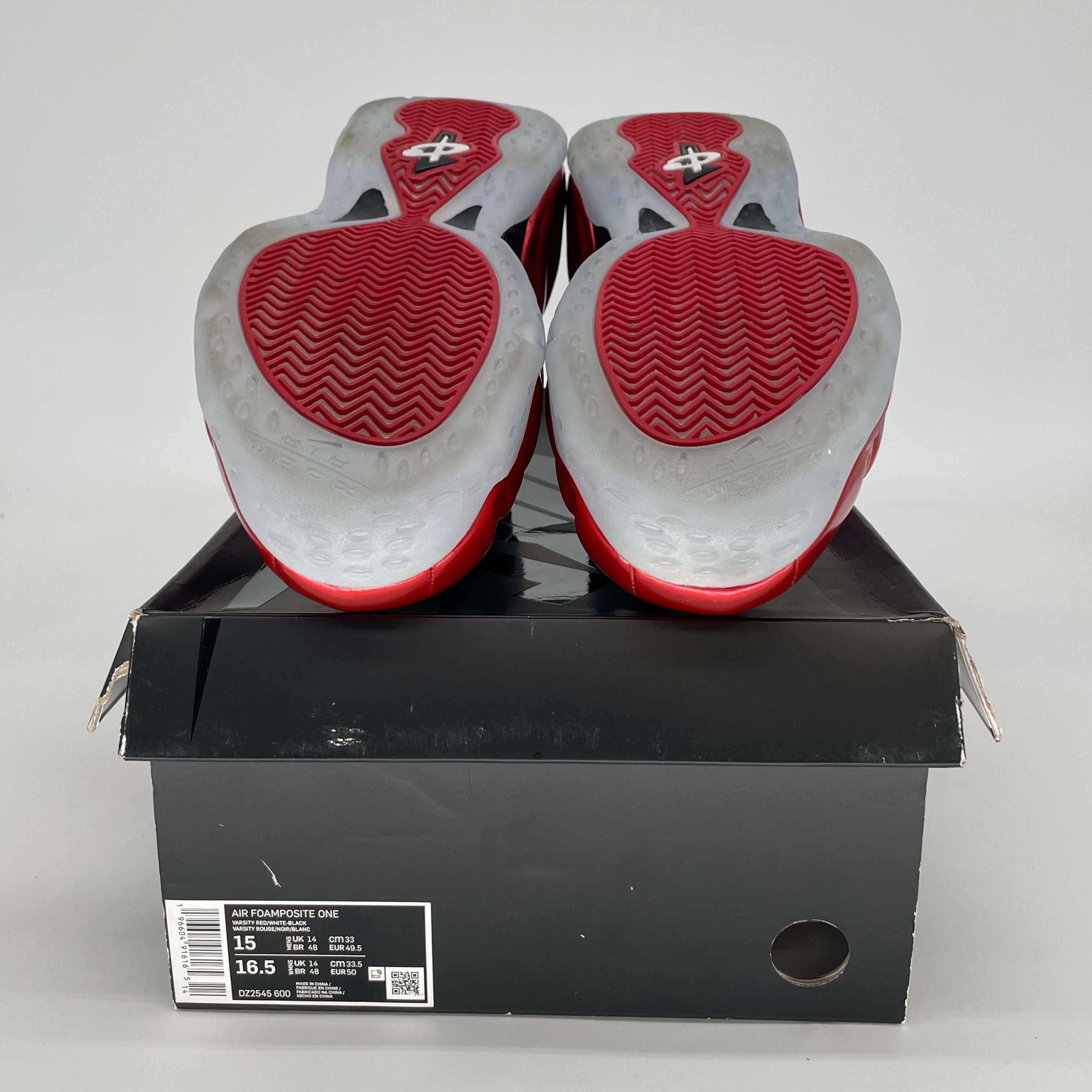 NIKE AIR FOAMPOSITE ONE METALLIC RED SIZE 15 DZ2545-600