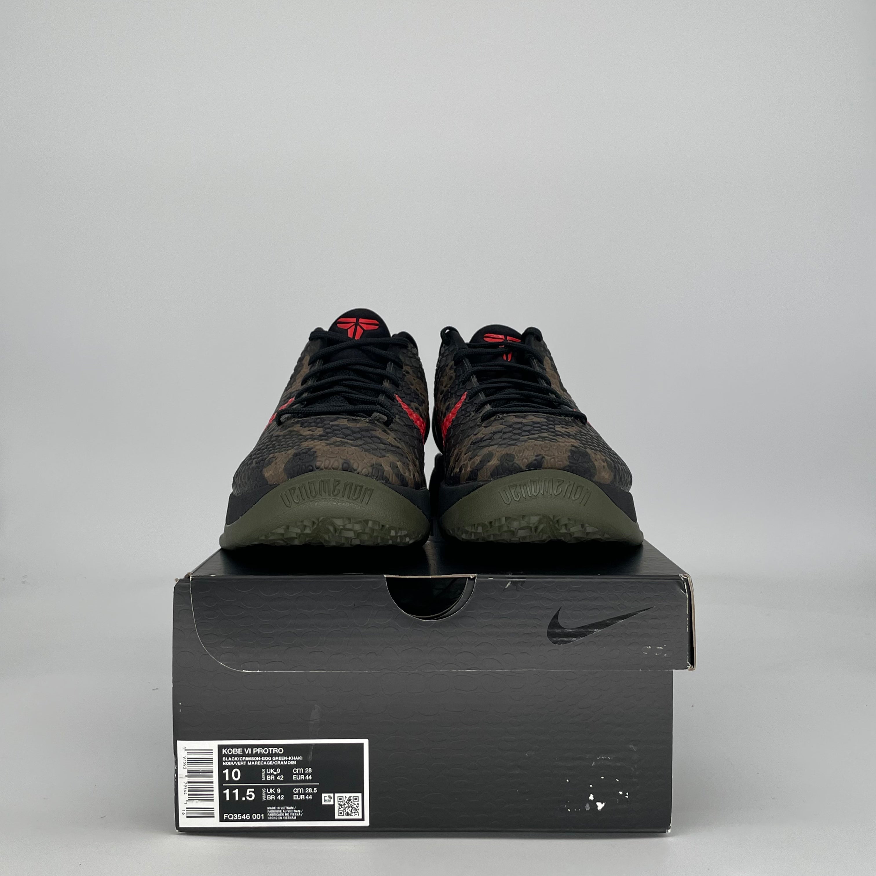 NIKE KOBE 6 PROTRO ITALIAN CAMO FQ3546-001 SIZE 10/11.5W