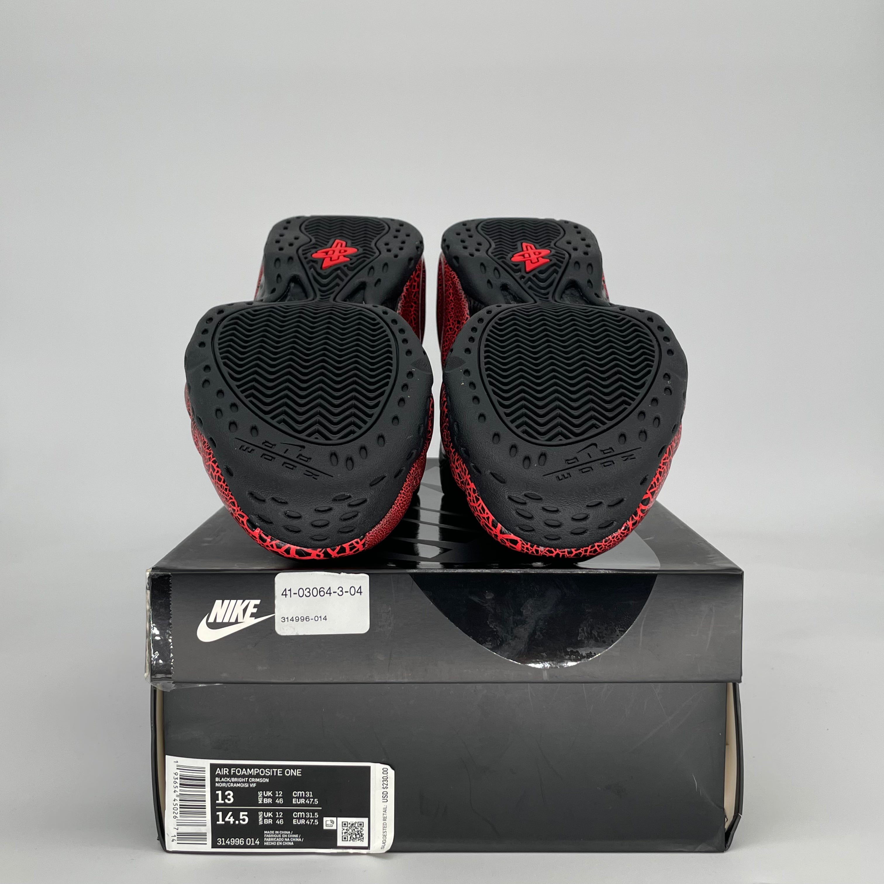NIKE AIR FOAMPOSITE ONE CRACKED LAVA 314996-014 SIZE 13/14.5W