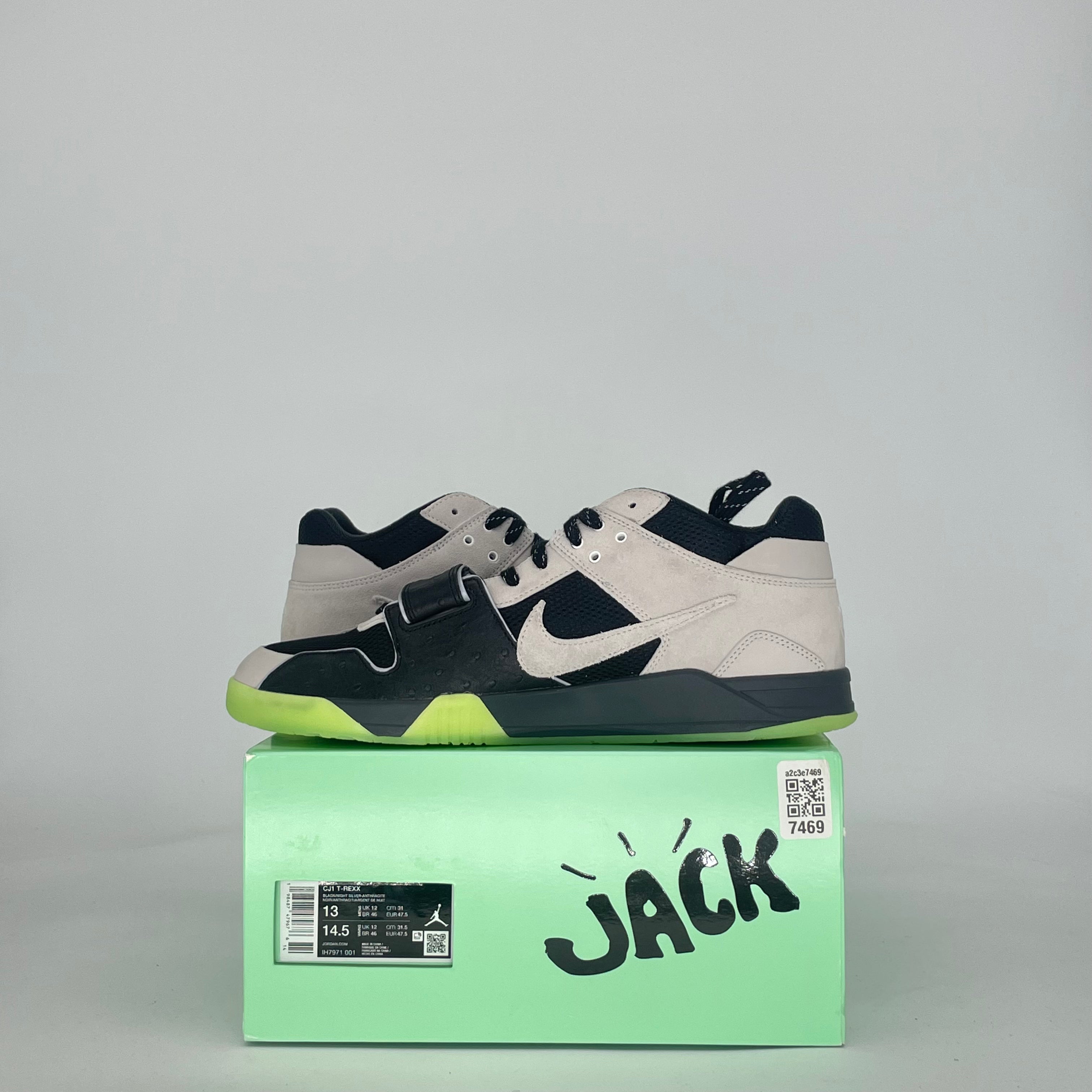AIR JORDAN JUMPMAN JACK TR TRAVIS SCOTT X CHASE B BLACK NIGHT SILVER IH7971-001 SIZE 13/14.5W