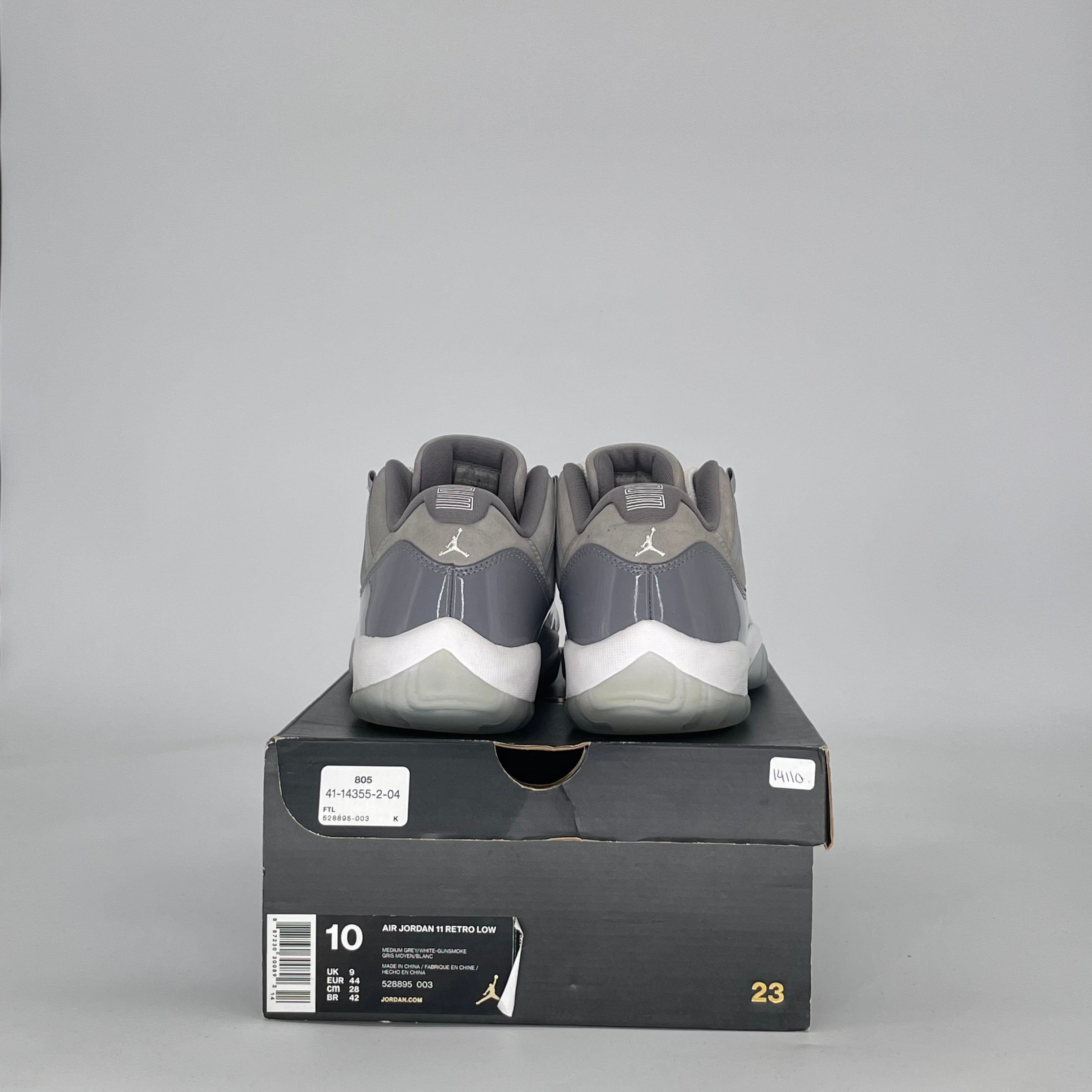 AIR JORDAN 11 LOW COOL GREY 528895-003 SIZE 10/11.5W