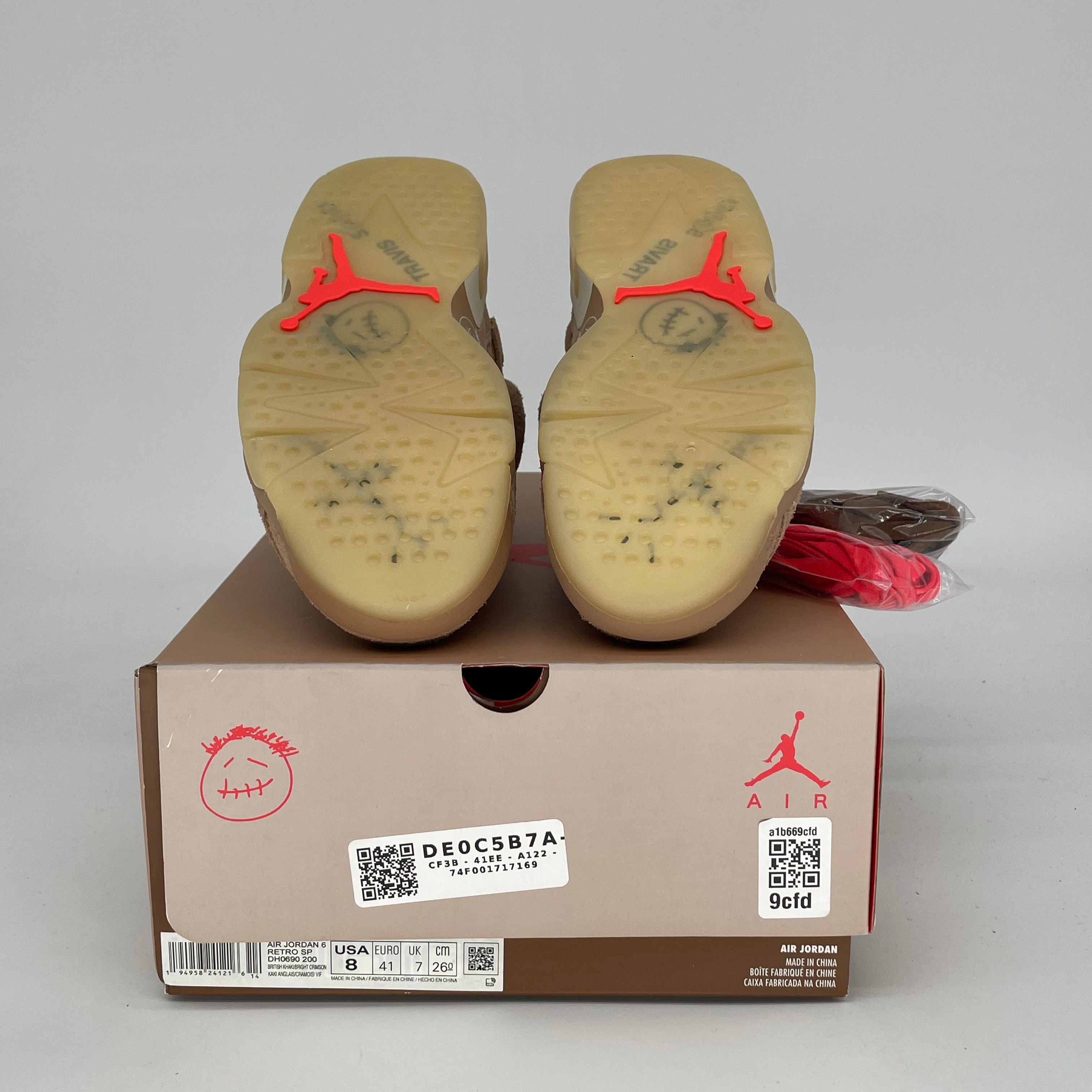 AIR JORDAN 6 TRAVIS SCOTT BRITISH KHAKI SIZE 8/9.5W DH0690-200