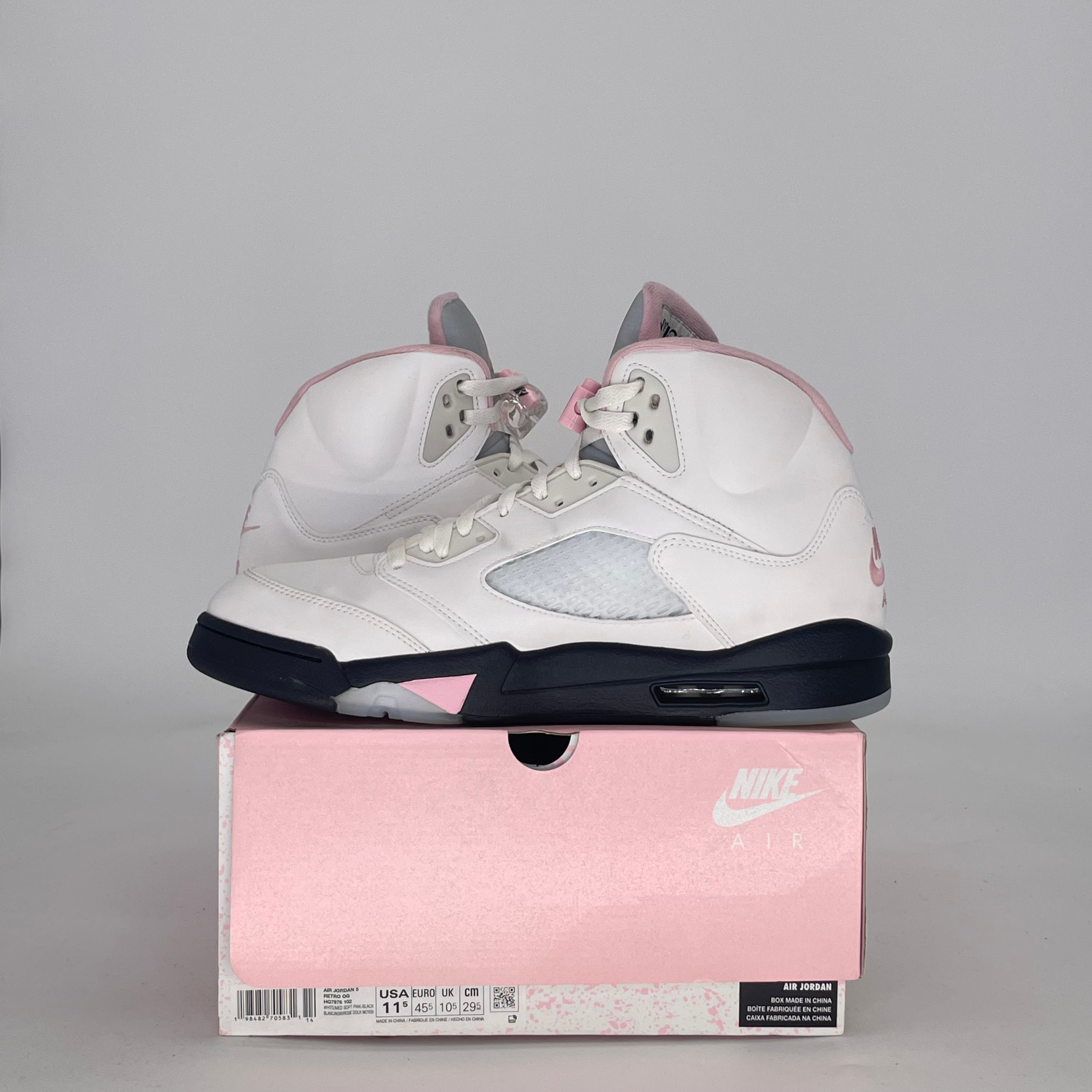 AIR JORDAN 5 MEDIUM SOFT PINK HQ7978-102 SIZE 11.5/13W