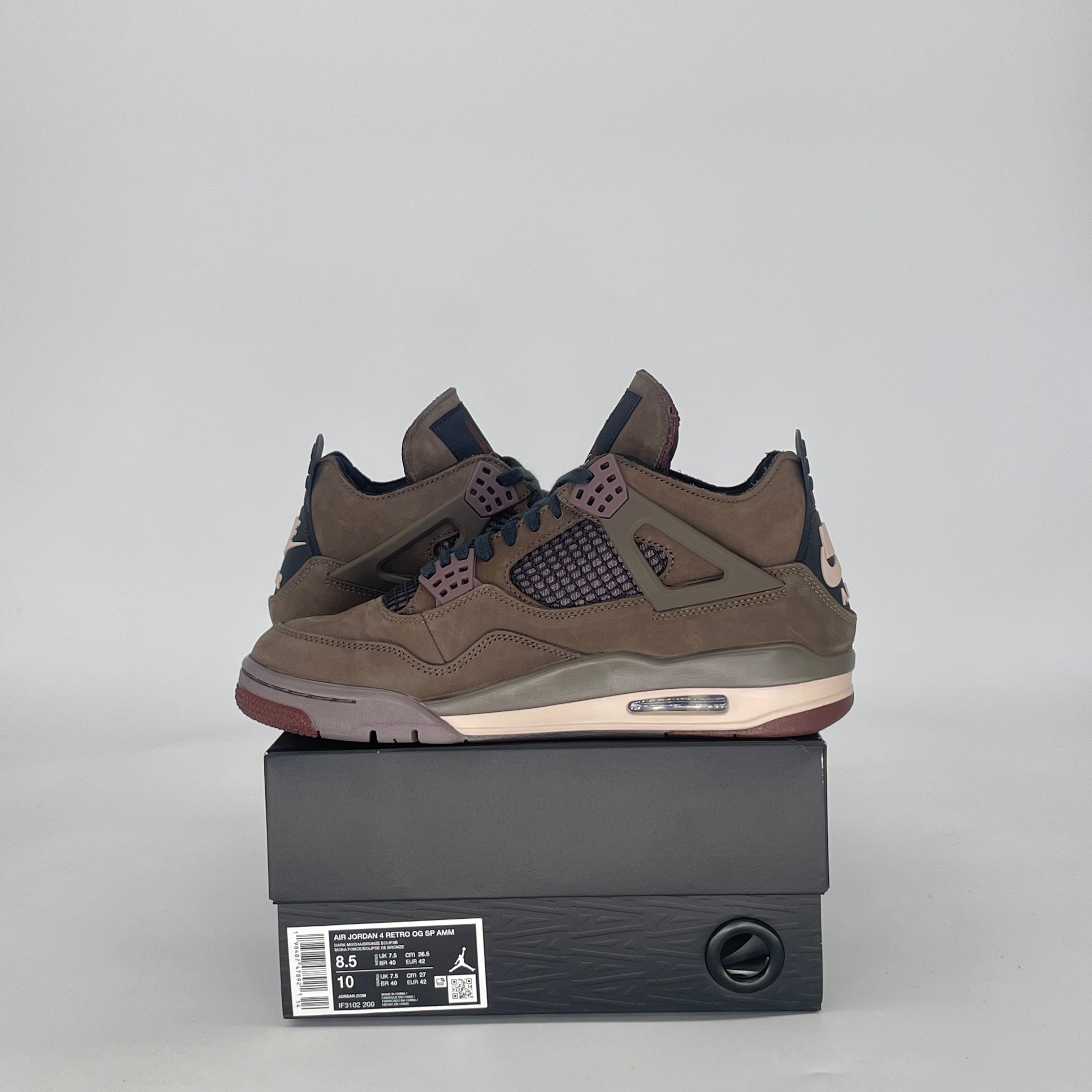 AIR JORDAN 4 A MA MANIERE DARK MOCHA IF3102-200 SIZE 8.5/10W
