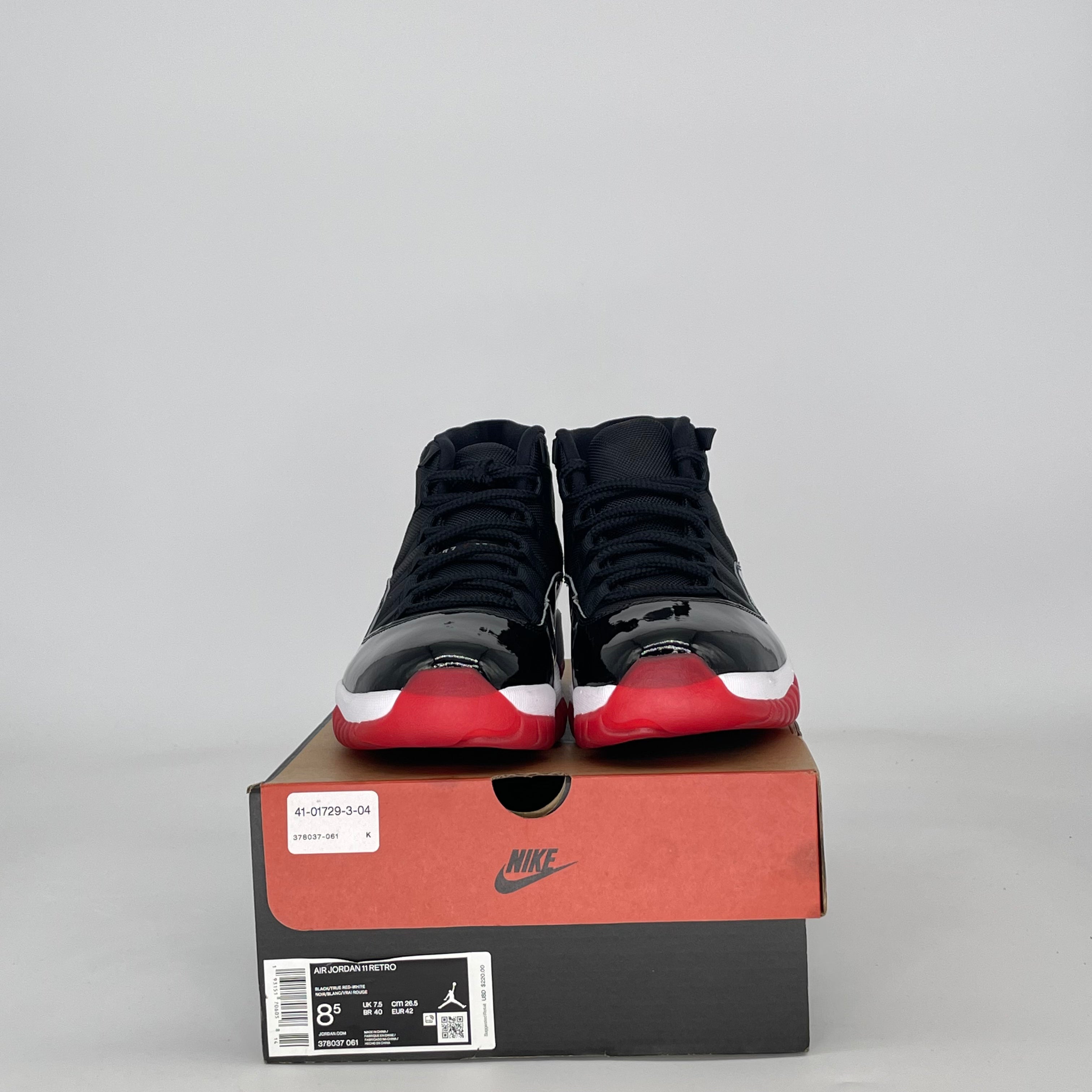 AIR JORDAN 11 PLAYOFFS BRED (2025) 378037-061 SIZE 8.5/10W