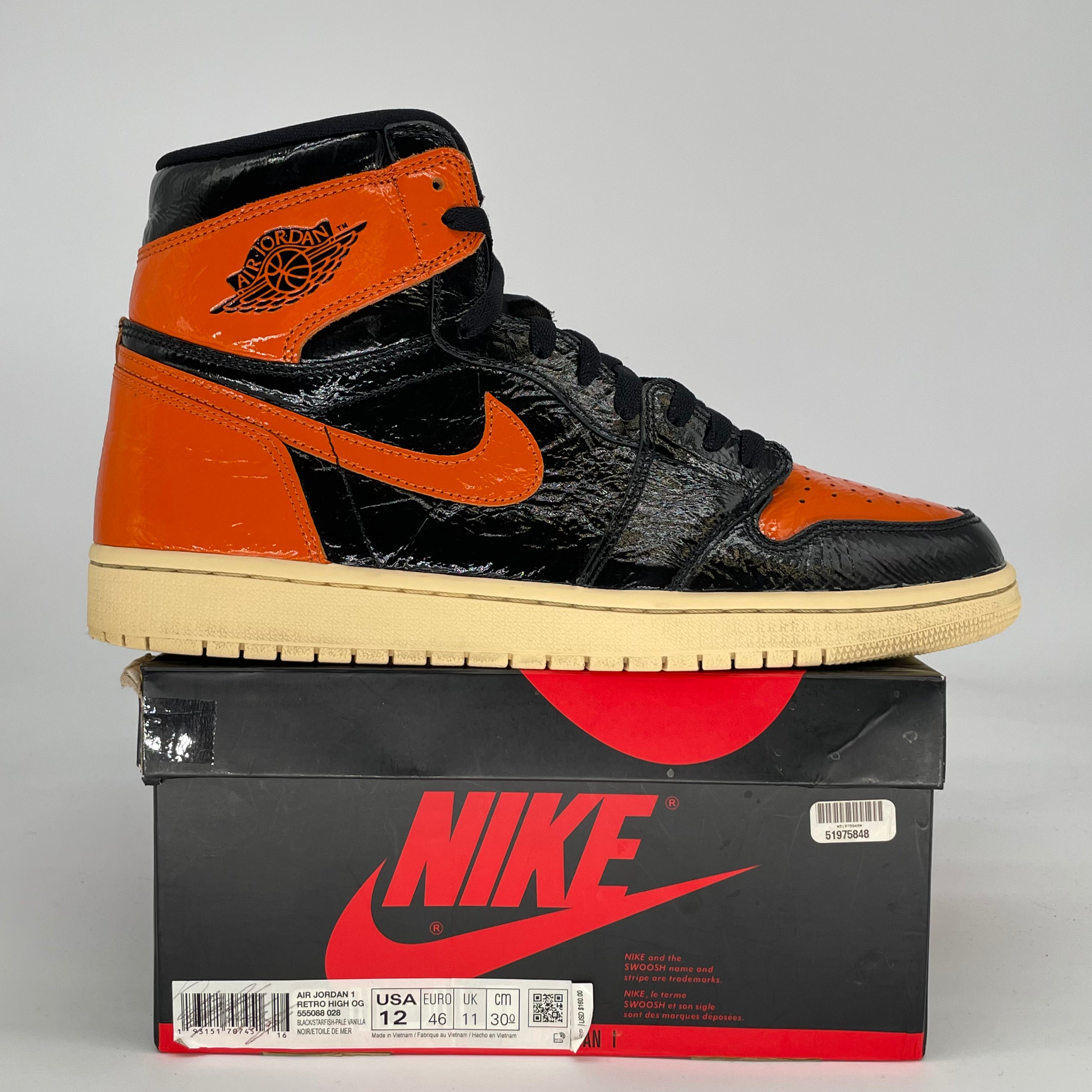 AIR JORDAN 1 SHATTERED BACKBOARD 3.0 555088-028 SIZE 12/13.5W