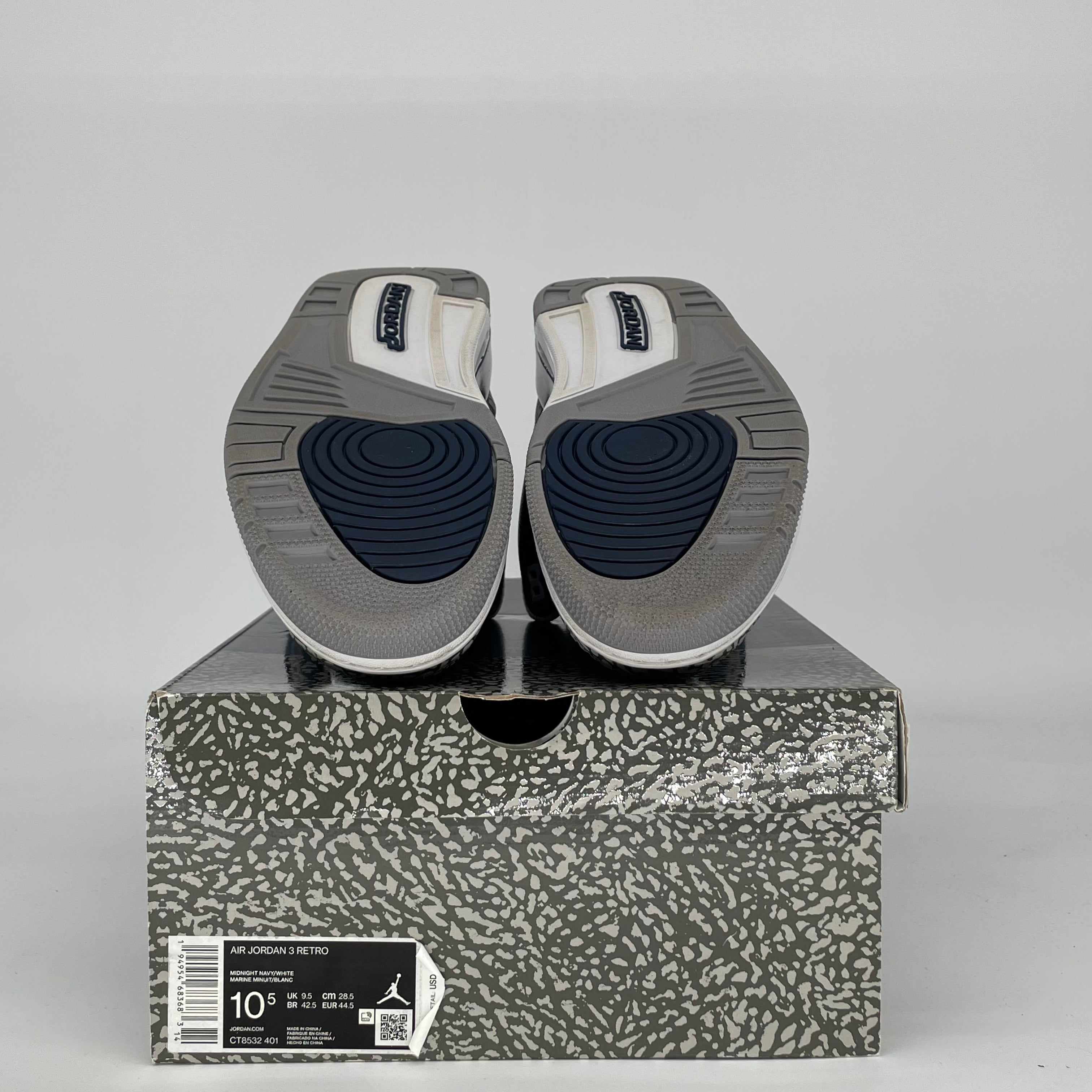 AIR JORDAN 3 GEORGETOWN CT8532-401 SIZE 10.5/12W