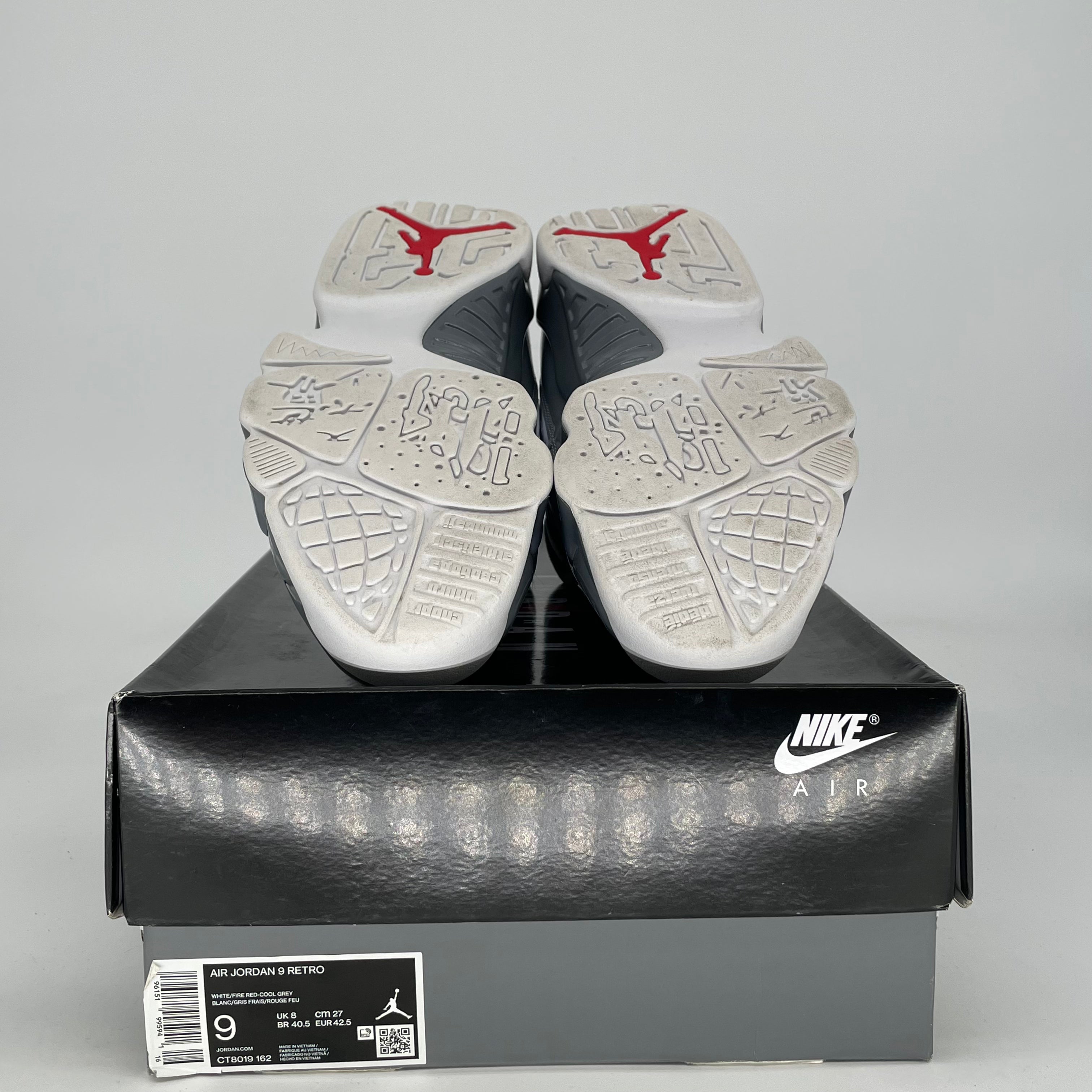 AIR JORDAN 9 FIRE RED CT8019-162 SIZE 9/10.5W