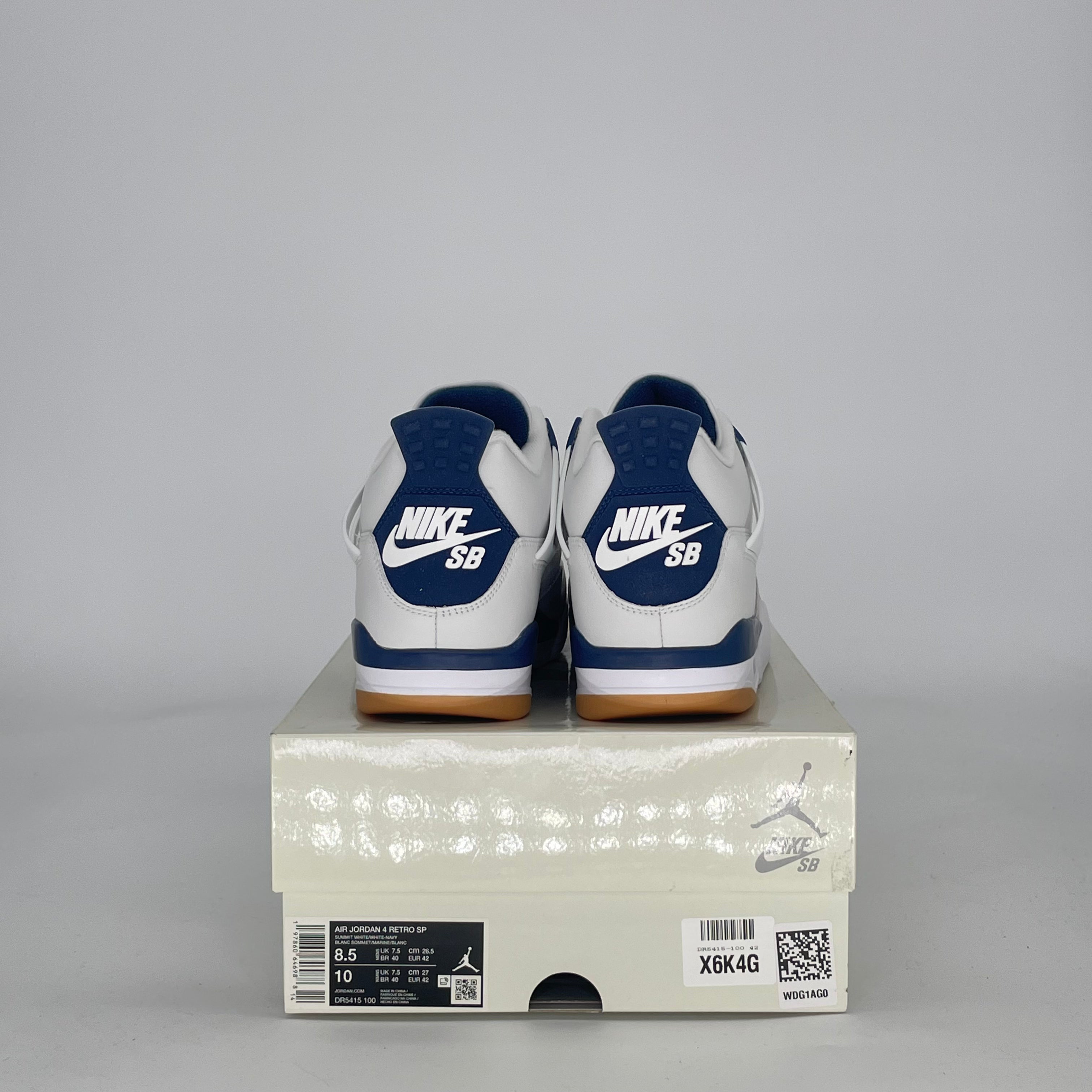 AIR JORDAN 4 SB NAVY DR5415-100 SIZE 8.5/10W