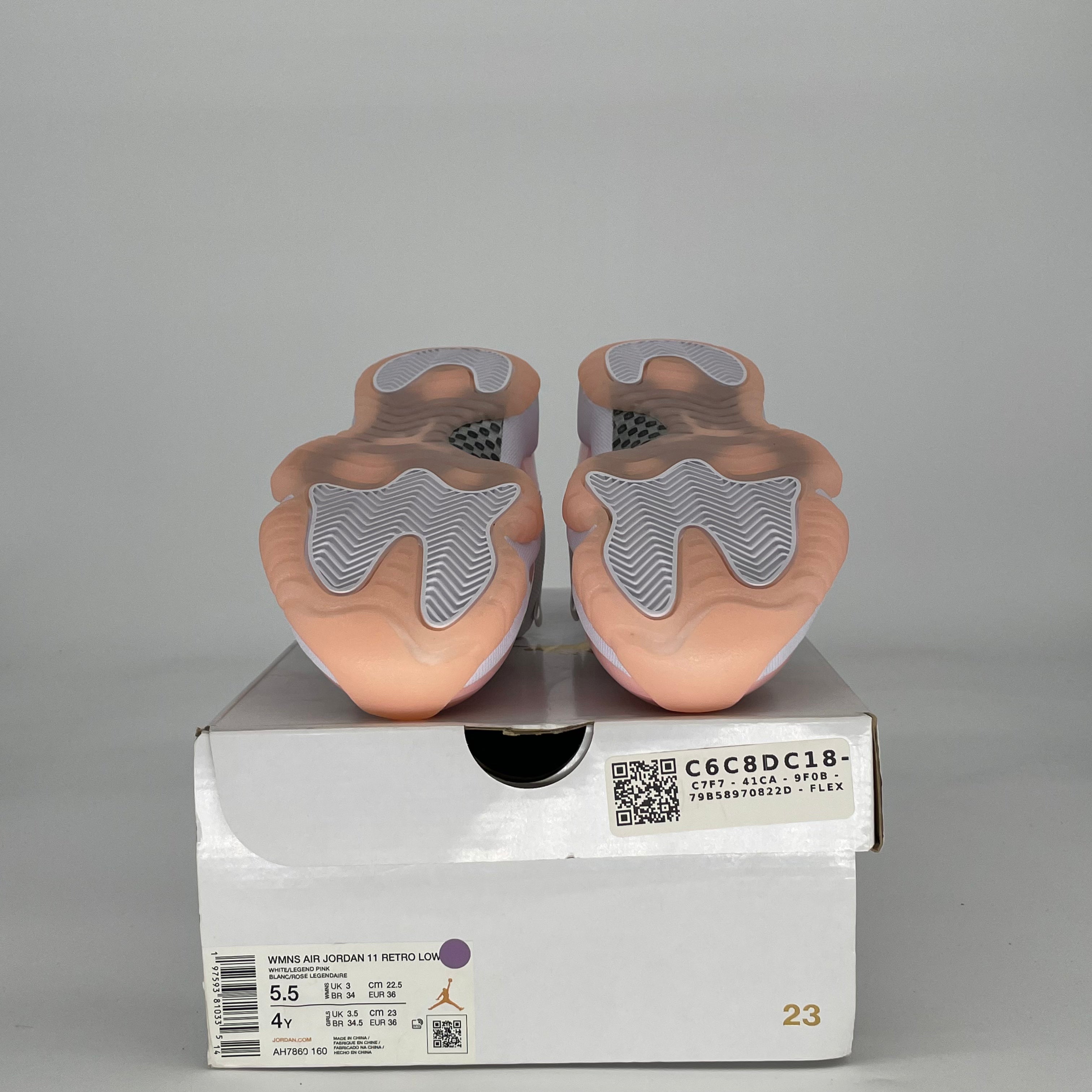 AIR JORDAN 11 LOW LEGEND PINK W AH7860-160 SIZE 4/5.5W