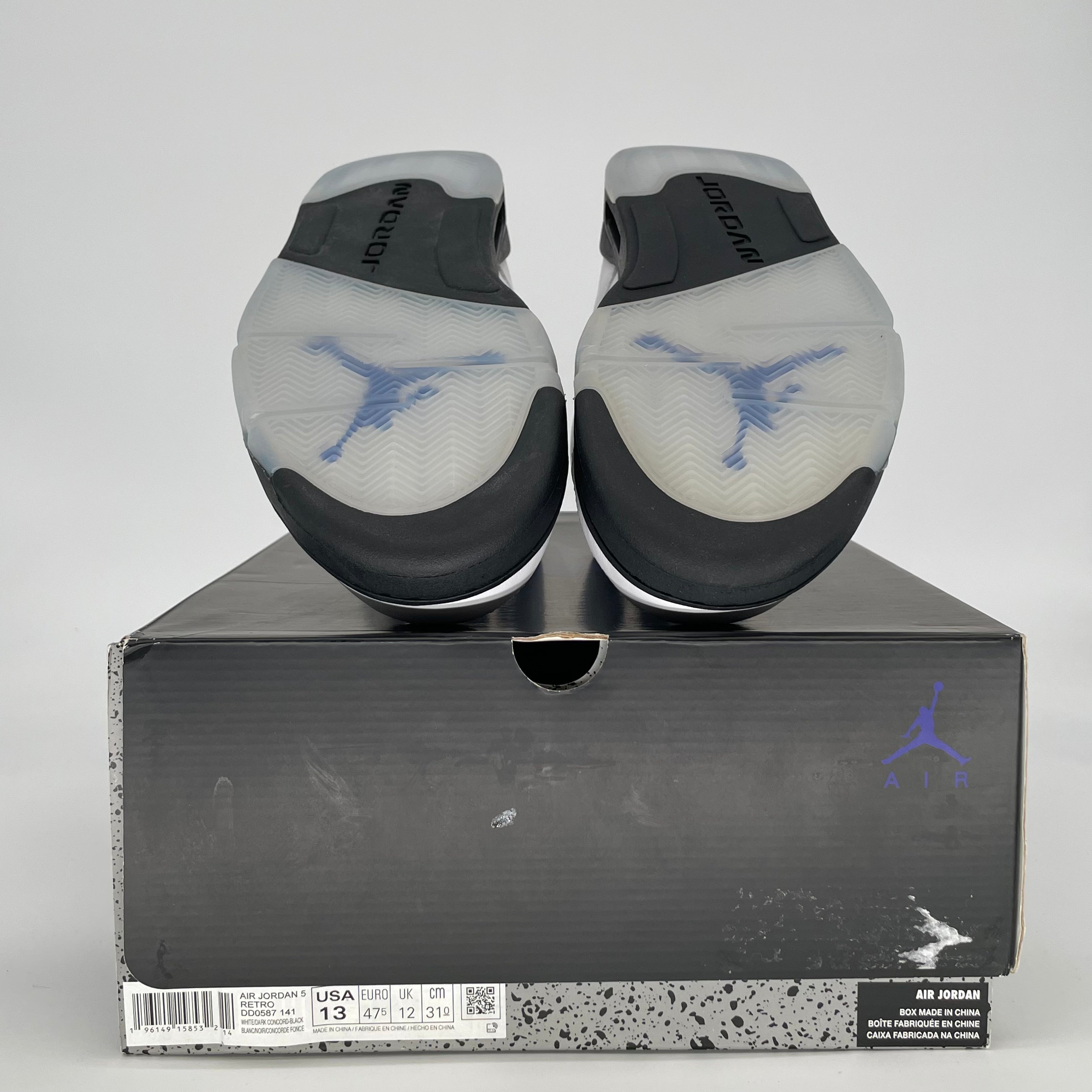 AIR JORDAN 5 DARK CONCORD DD0587-141 SIZE 13/14.5W