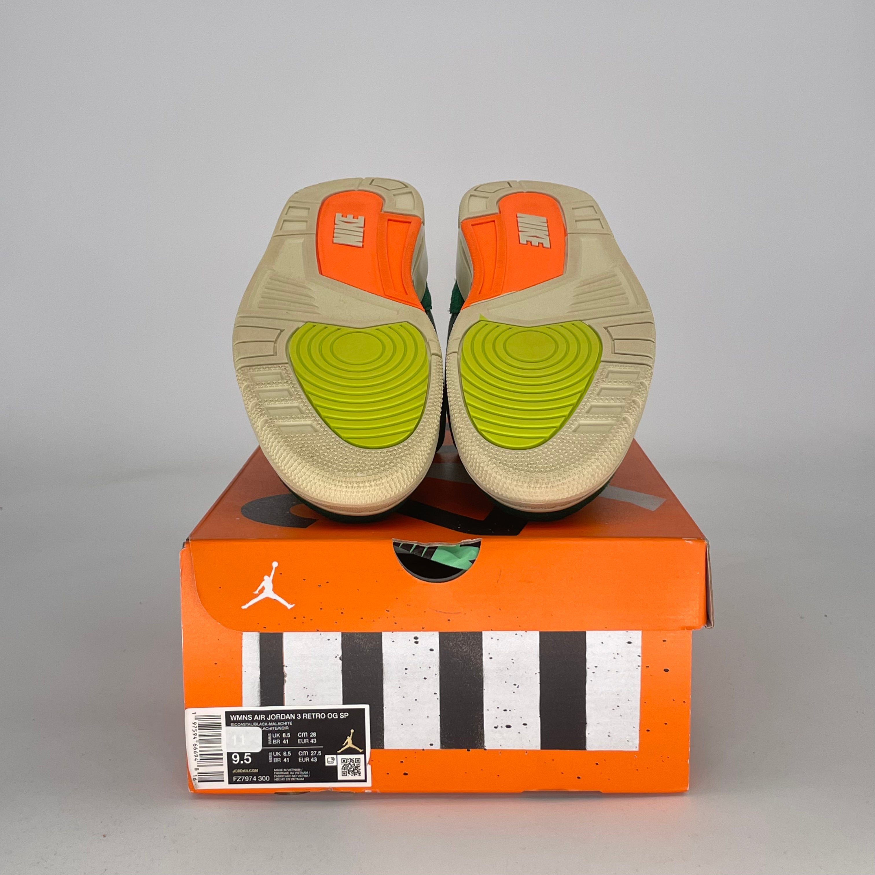 AIR JORDAN 3 NINA CHANEL ABNEY BICOASTAL FZ7974-300 SIZE 9.5/11W