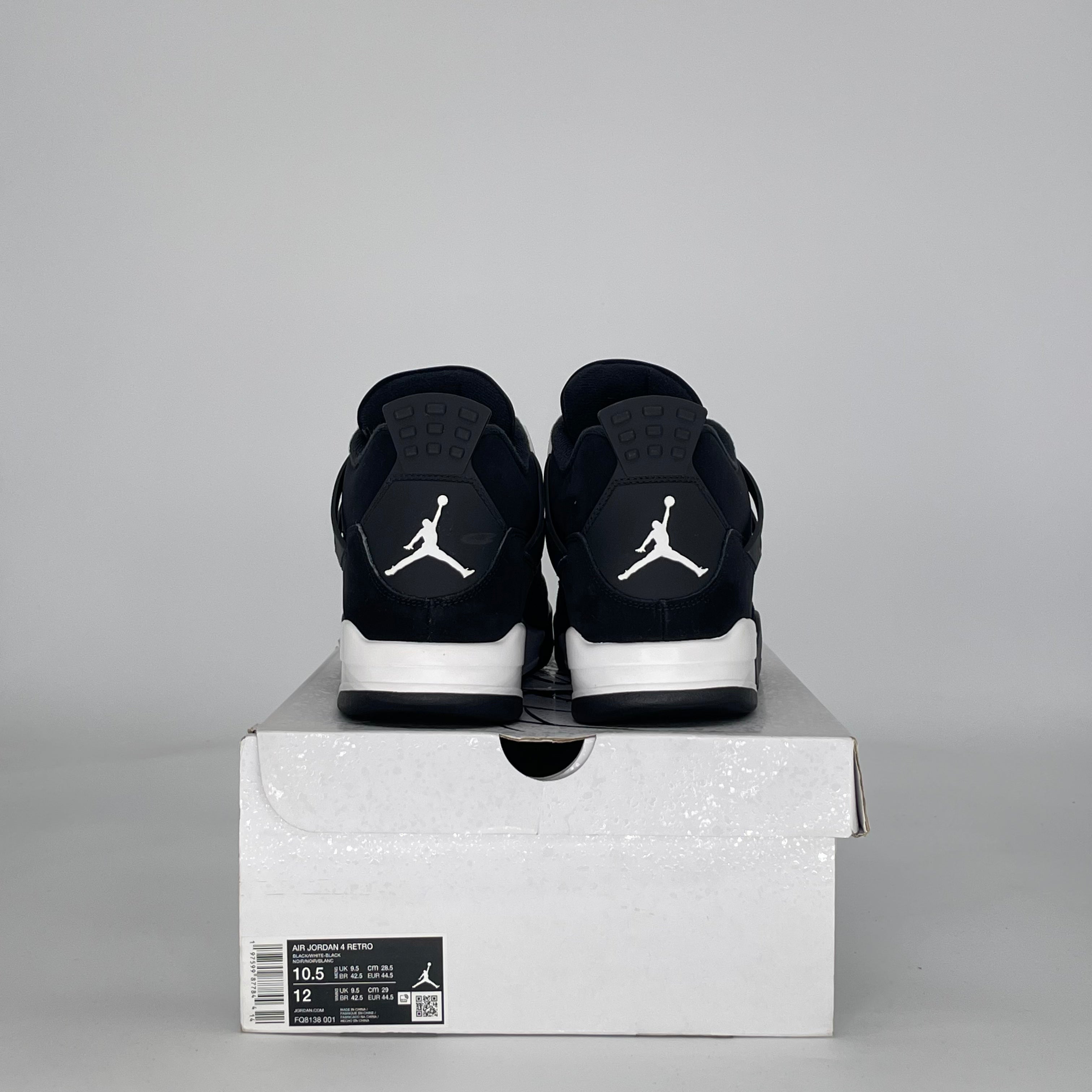 AIR JORDAN 4 WHITE THUNDER FQ8138-001 SIZE 10.5/12W