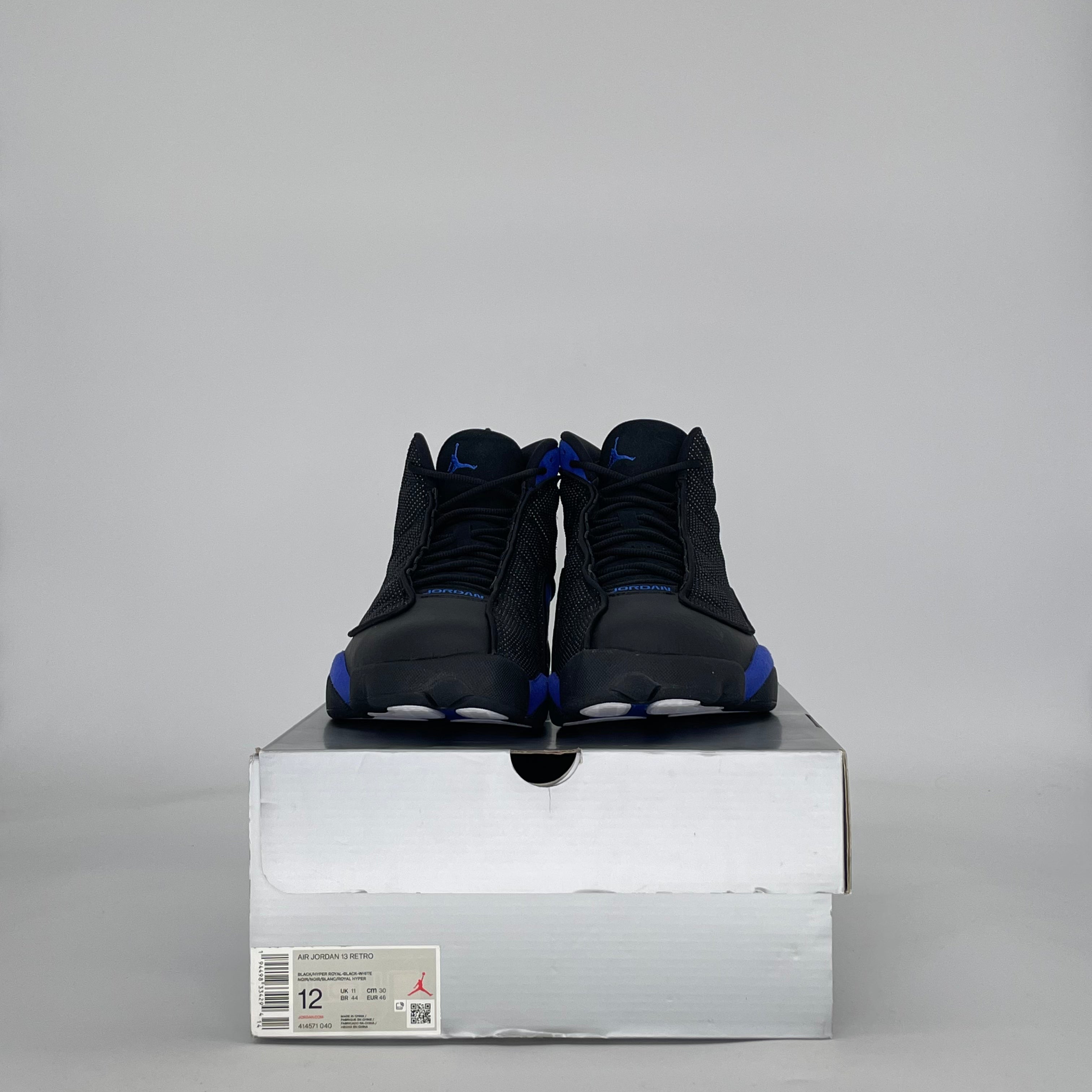 AIR JORDAN 13 BLACK HYPER ROYAL 414571-040 SIZE 12/13.5W