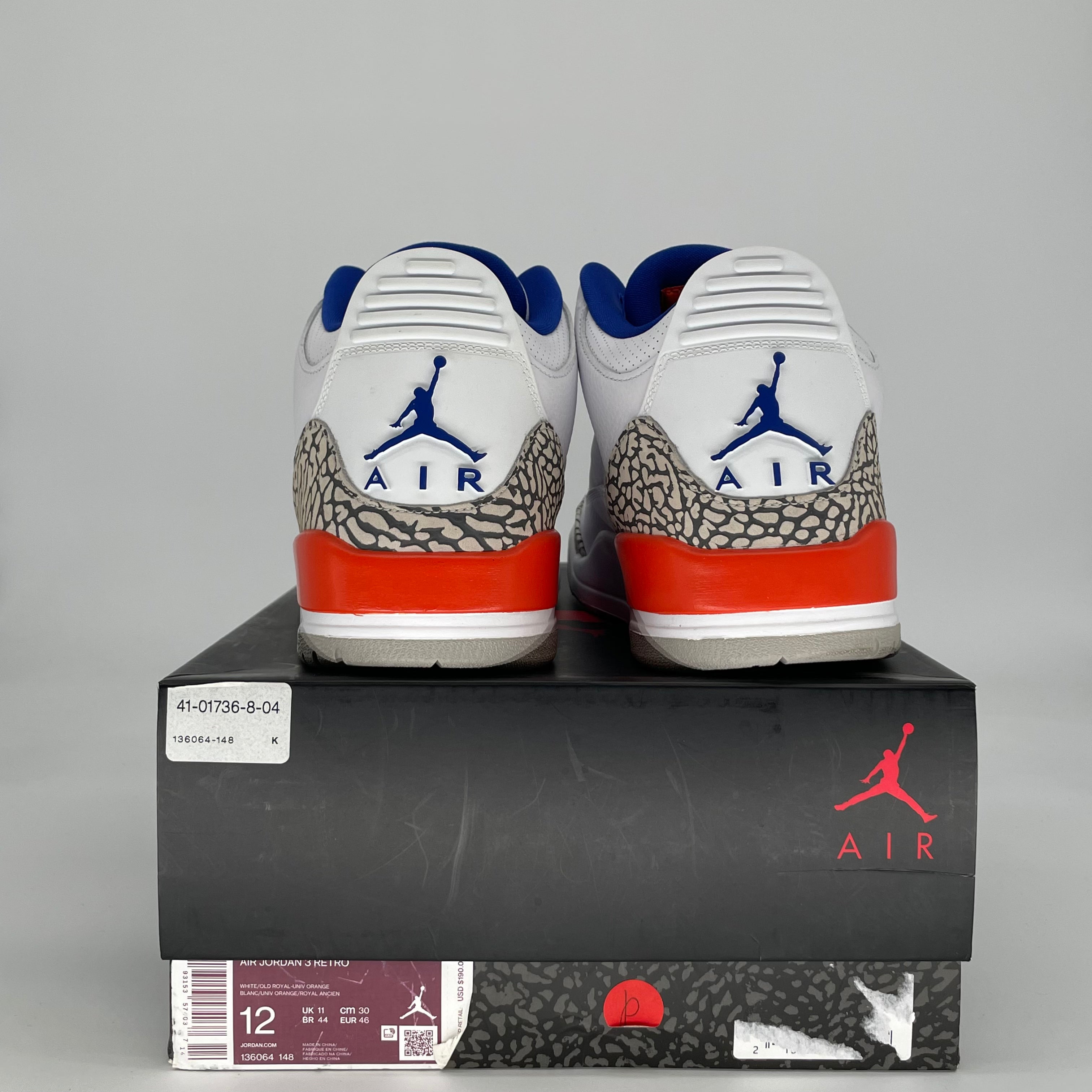 AIR JORDAN 3 KNICKS 136064-148 SIZE 12/13.5W