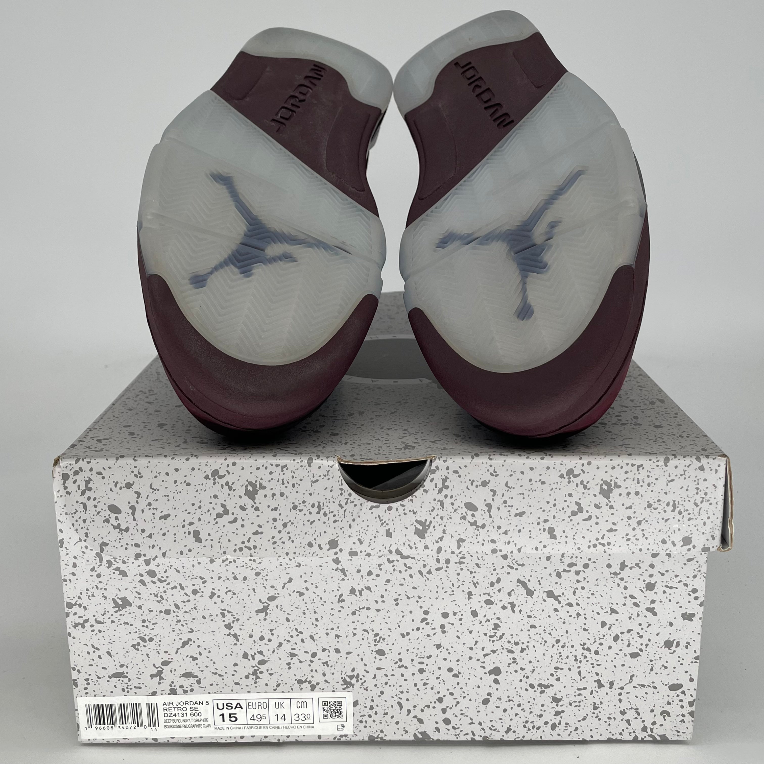AIR JORDAN 5 BURGUNDY SIZE 15/16.5W DZ4131-600