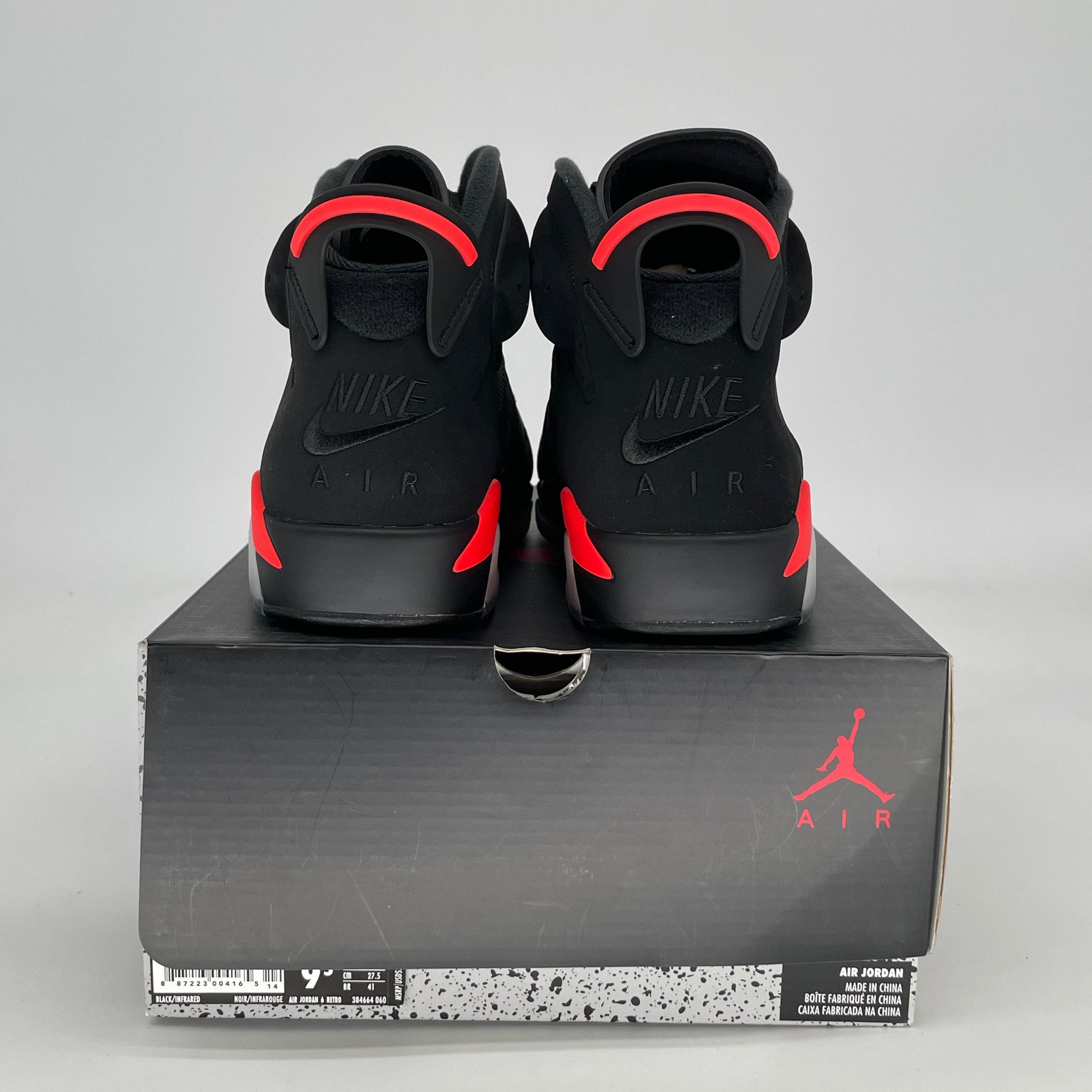 AIR JORDAN 6 BLACK INFRARED 384664-060 SIZE 9.5/11W