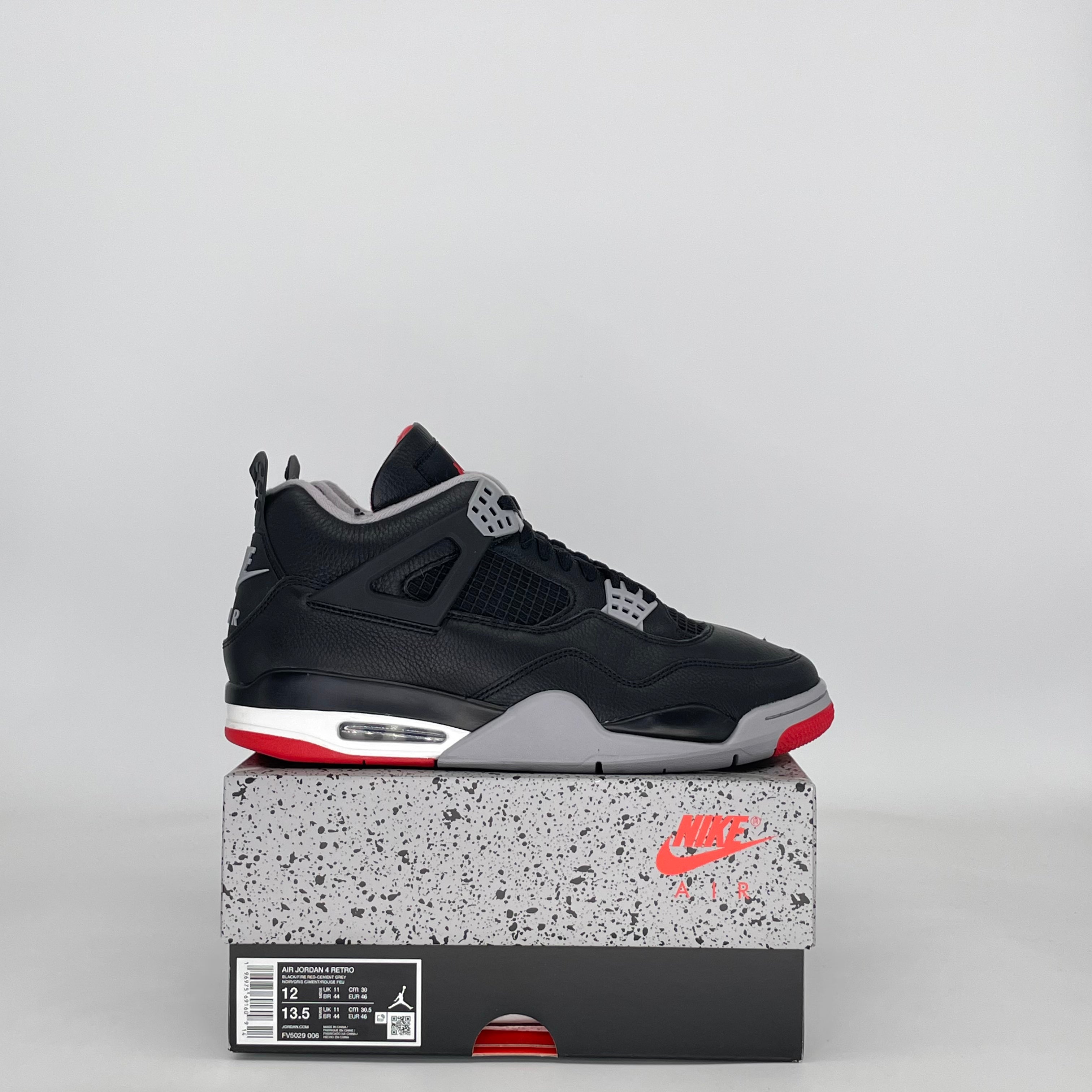 AIR JORDAN 4 BRED REIMAGINED FV5029-006 SIZE 12/13.5W