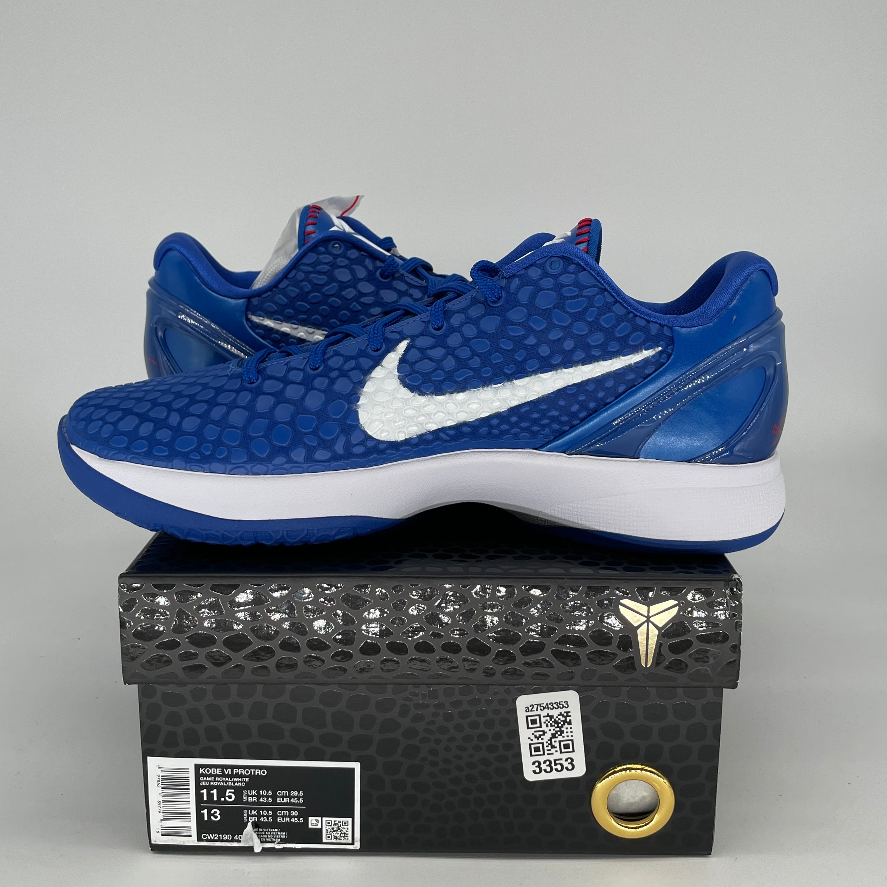 NIKE KOBE 6 PROTRO DODGERS CW2190-400 SIZE 11.5/13W