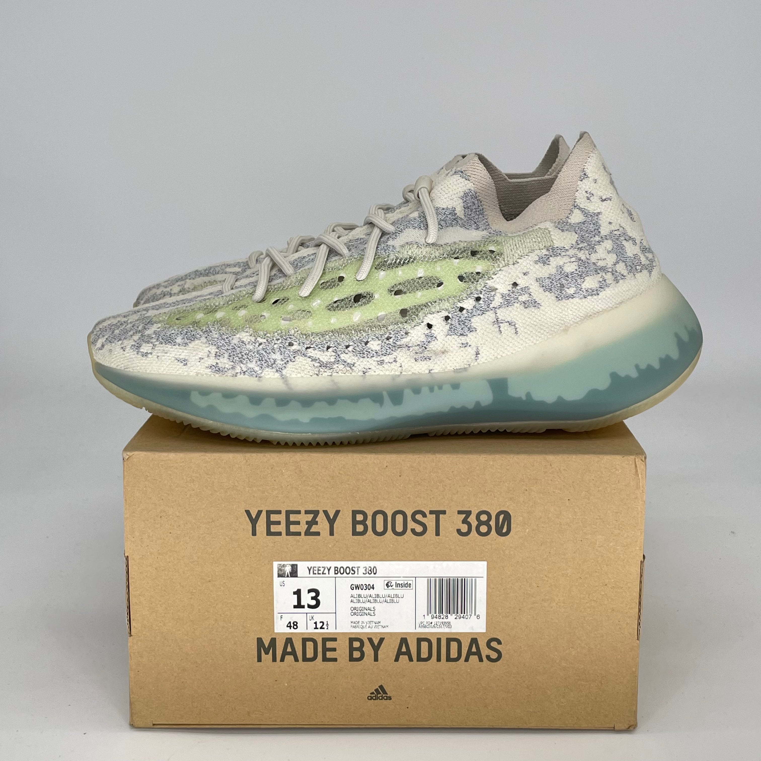 Adidas Yeezy Boost 380 Alien Blue GW0304 Size 13/14.5W 