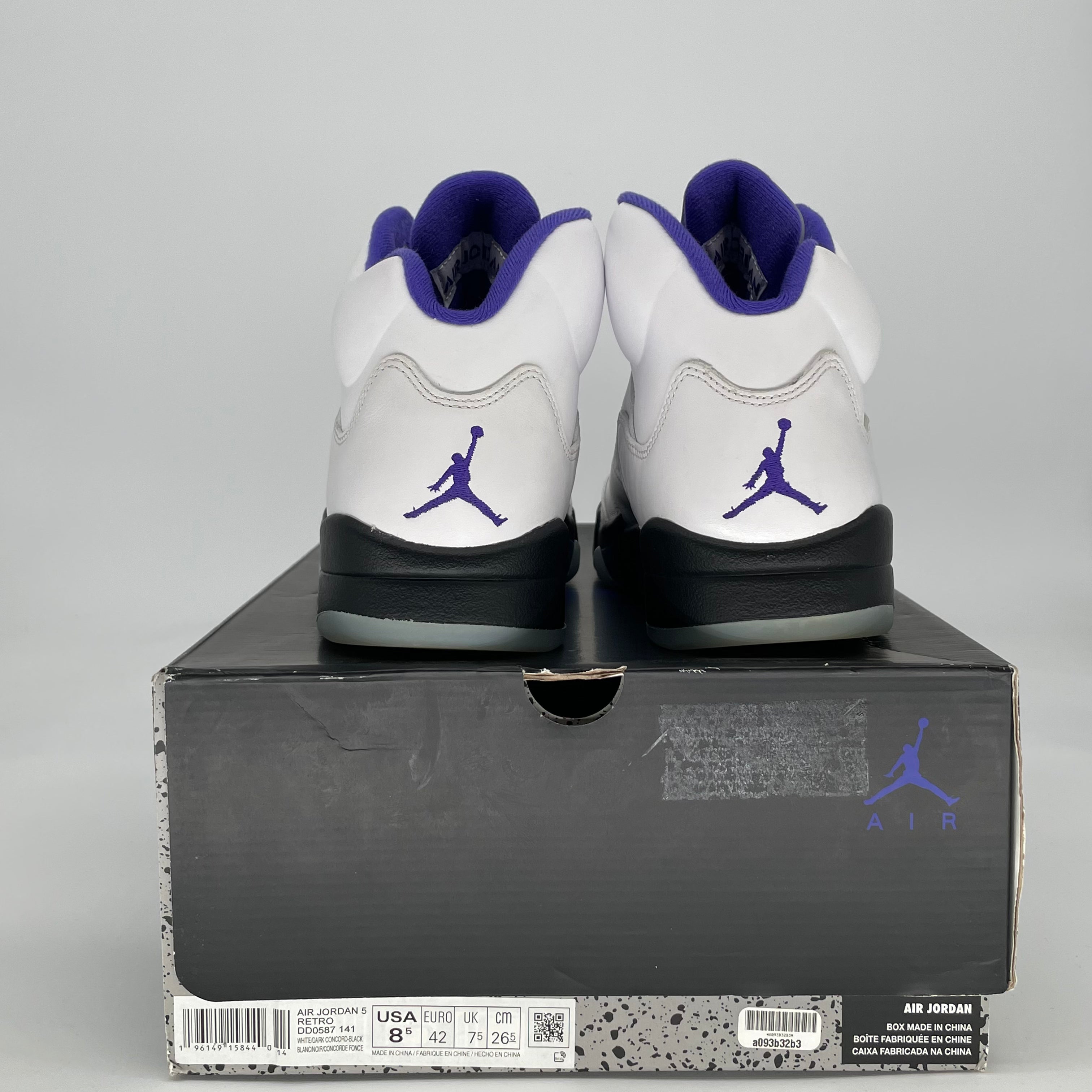 AIR JORDAN 5 DARK CONCORD DD0587-141 SIZE 8.5/10W