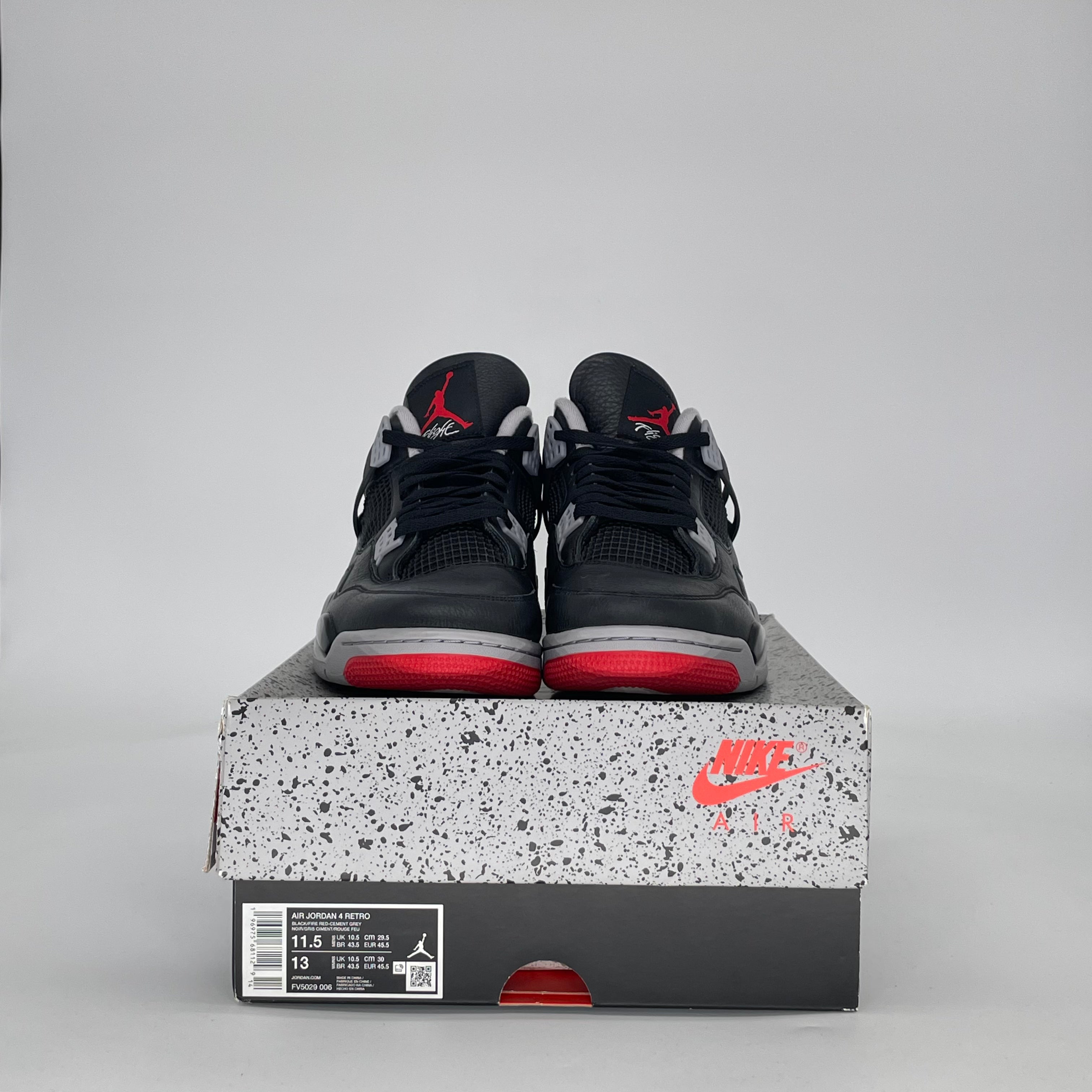 AIR JORDAN 4 BRED REIMAGINED FV5029-006 SIZE 11.5/13W