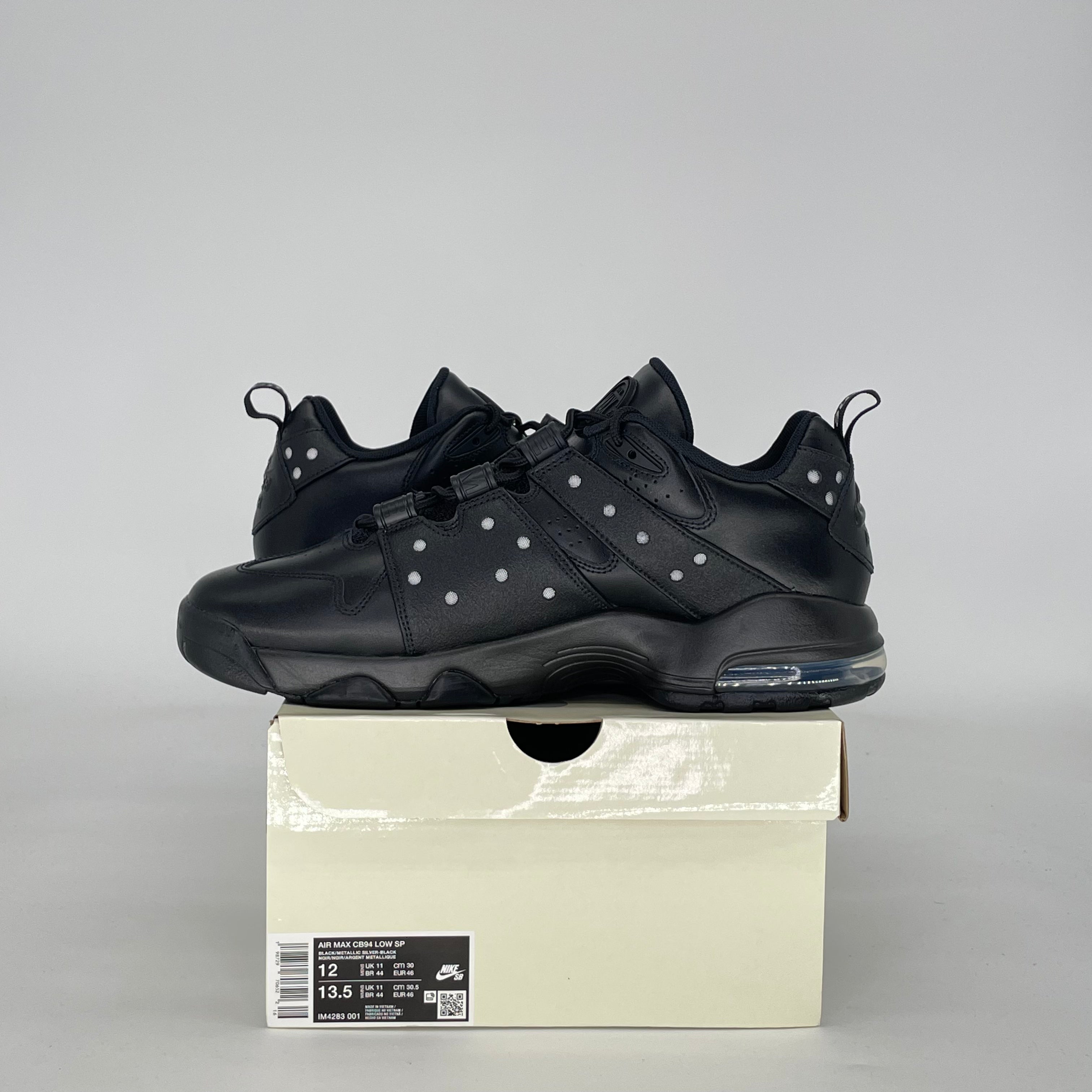 NIKE SB AIR MAX 2 CB '94 LOW SUPREME BLACK IM4283-001 SIZE 12/13.5W