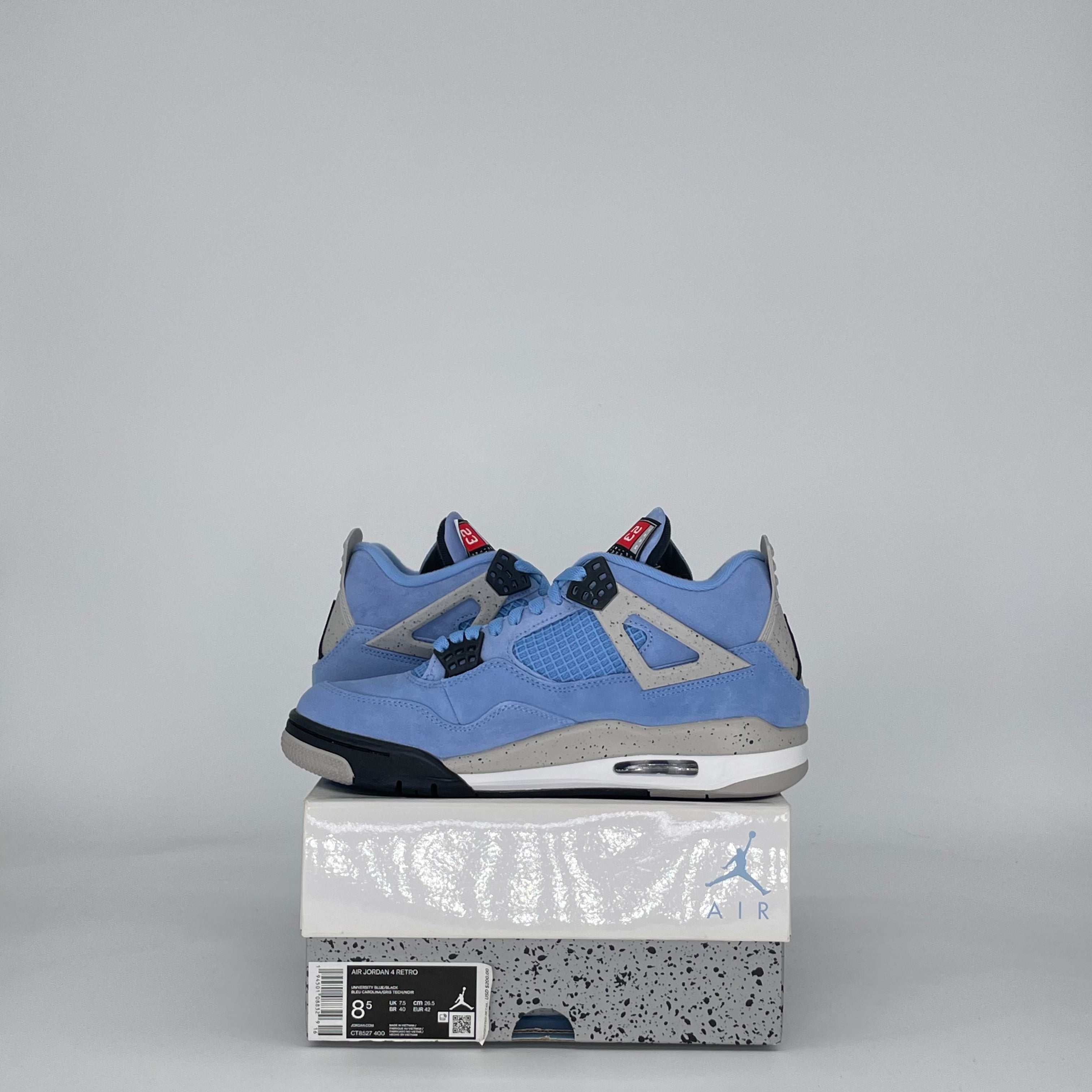 AIR JORDAN 4 UNIVERSITY BLUE CT8527-400 SIZE 8.5/10W