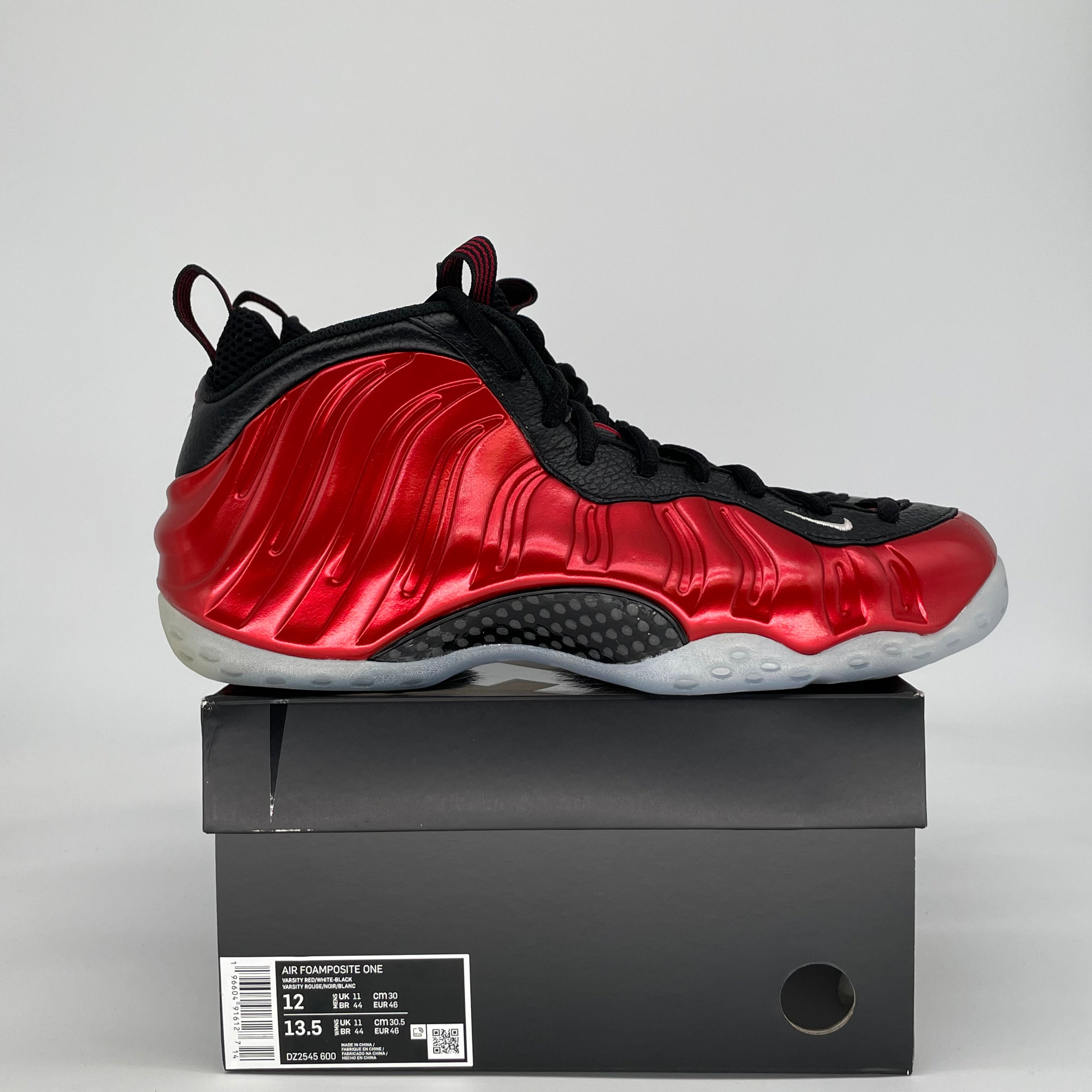NIKE AIR FOAMPOSITE ONE METALLIC RED DZ2545-600 SIZE 12/13.5W