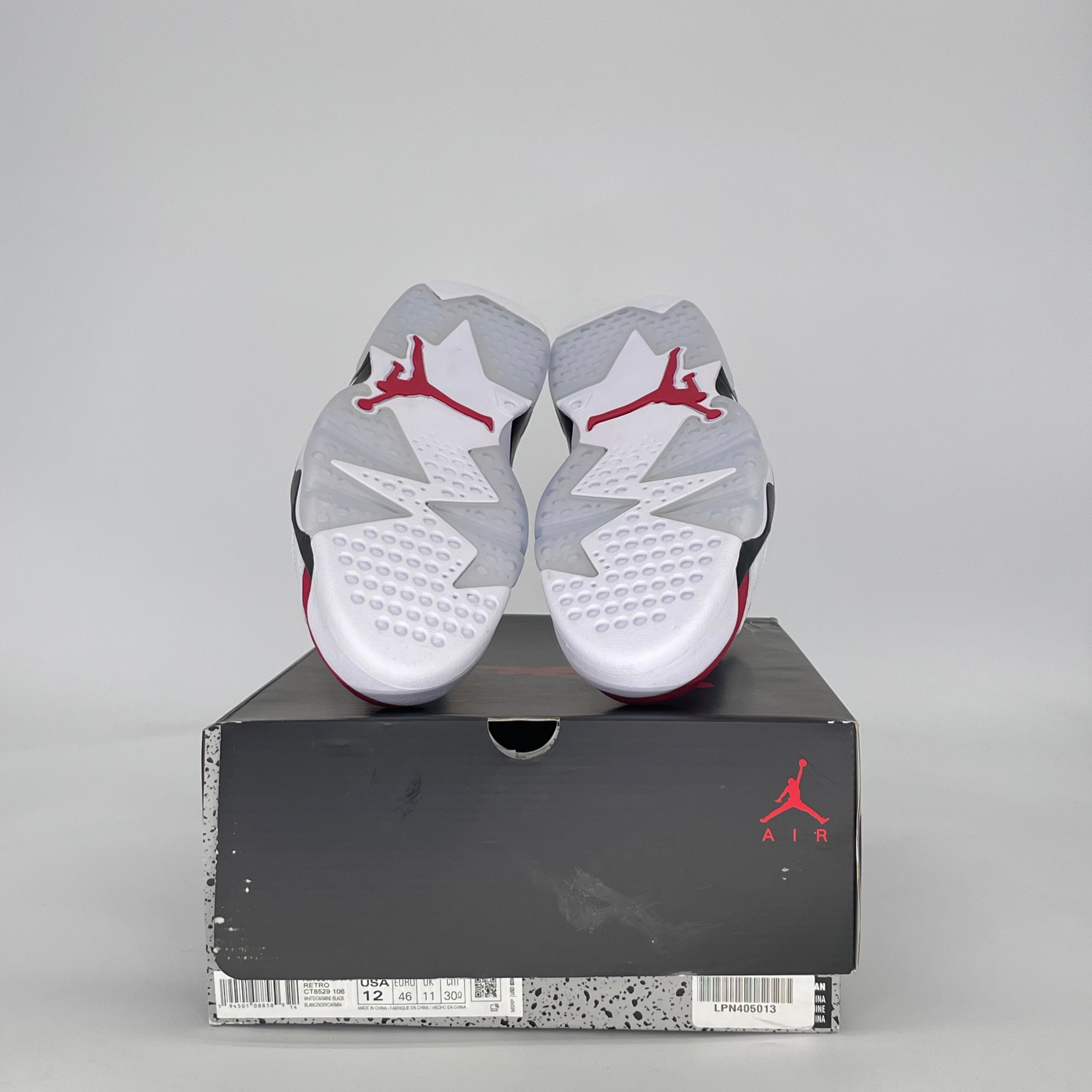 AIR JORDAN 6 CARMINE (2021) CT8529-106 SIZE 12/13.5W