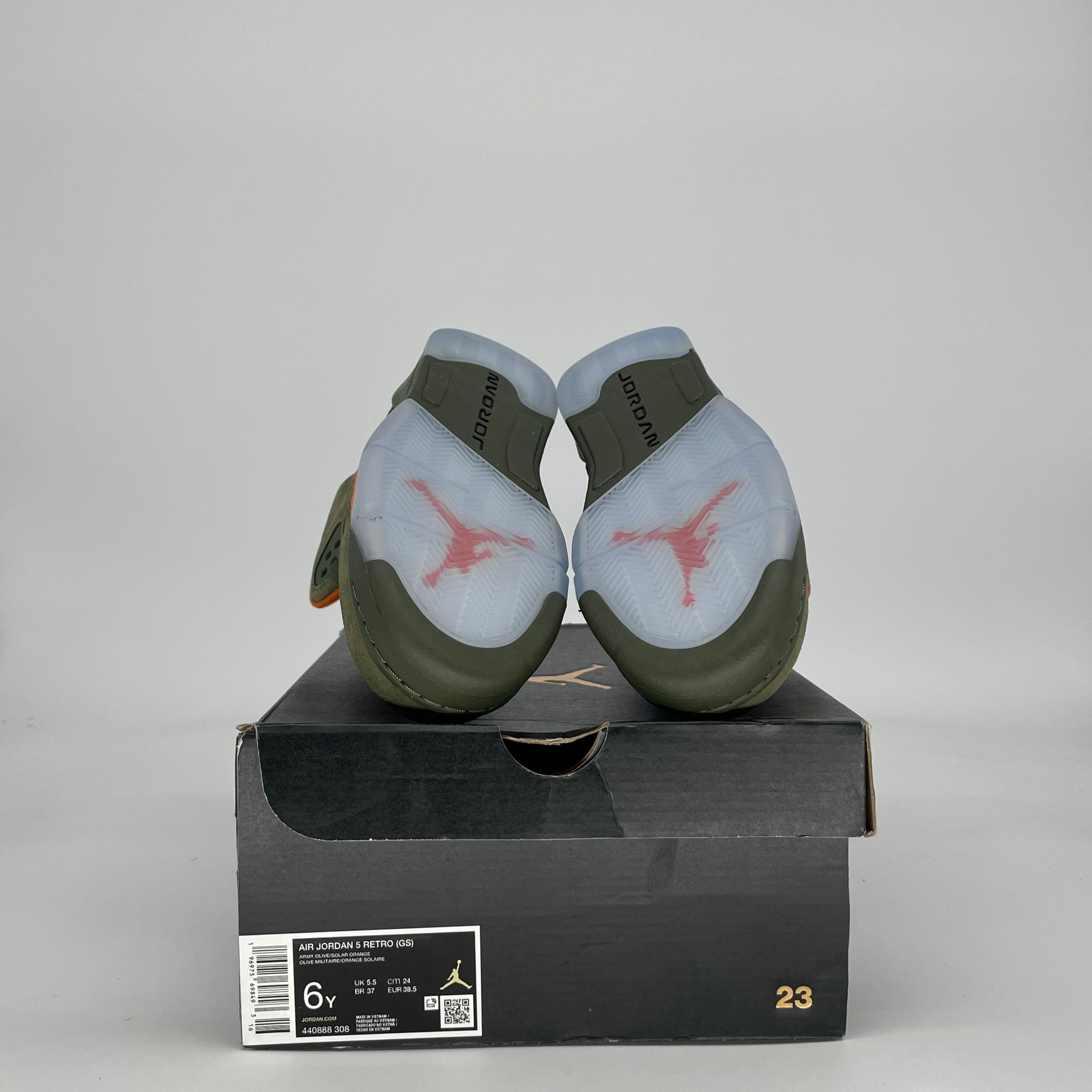 AIR JORDAN 5 OLIVE 440888-308 SIZE 6/7.5W