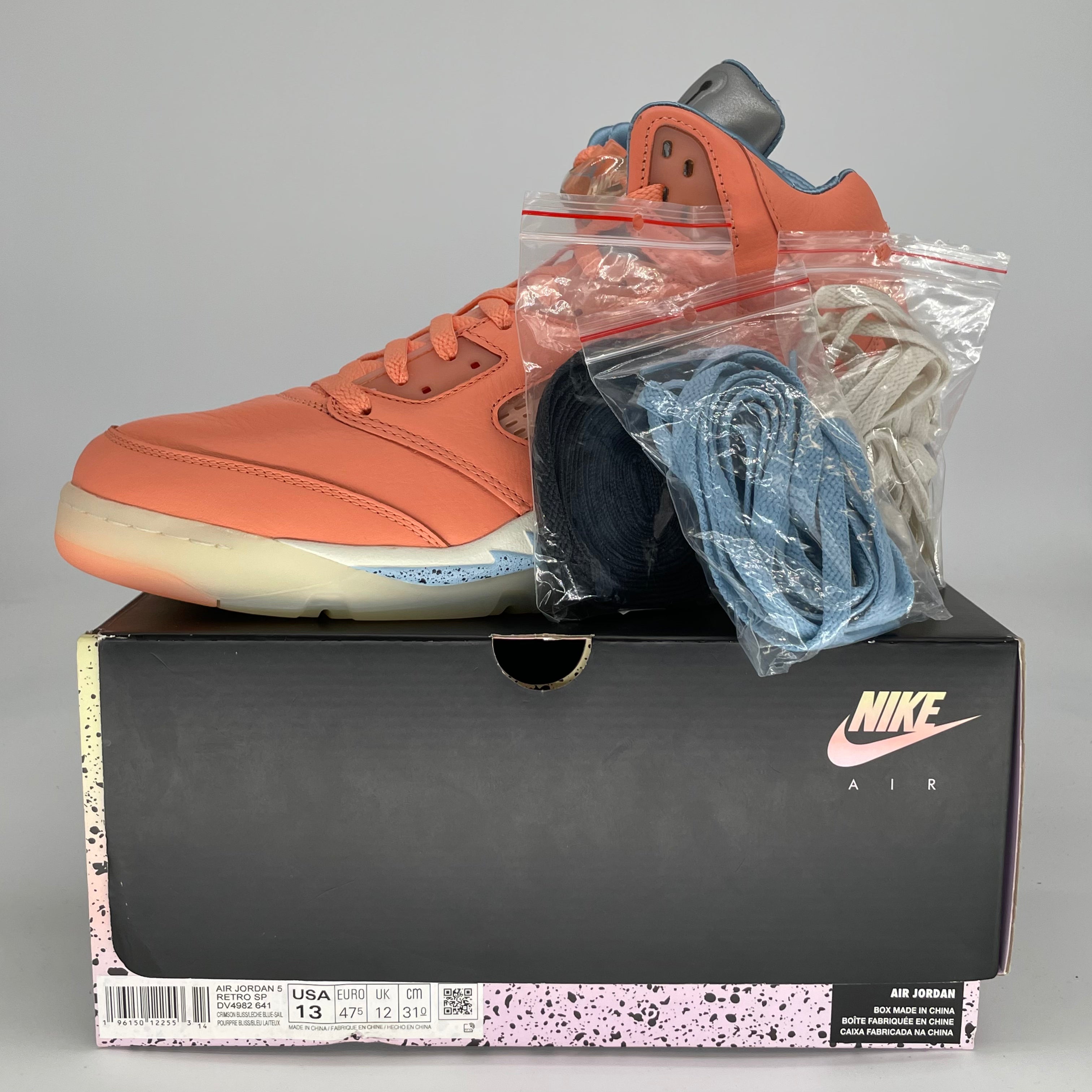 AIR JORDAN 5 DJ KHALED WE THE BEST CRIMSON BLISS DV4982-641 SIZE 13/14.5W