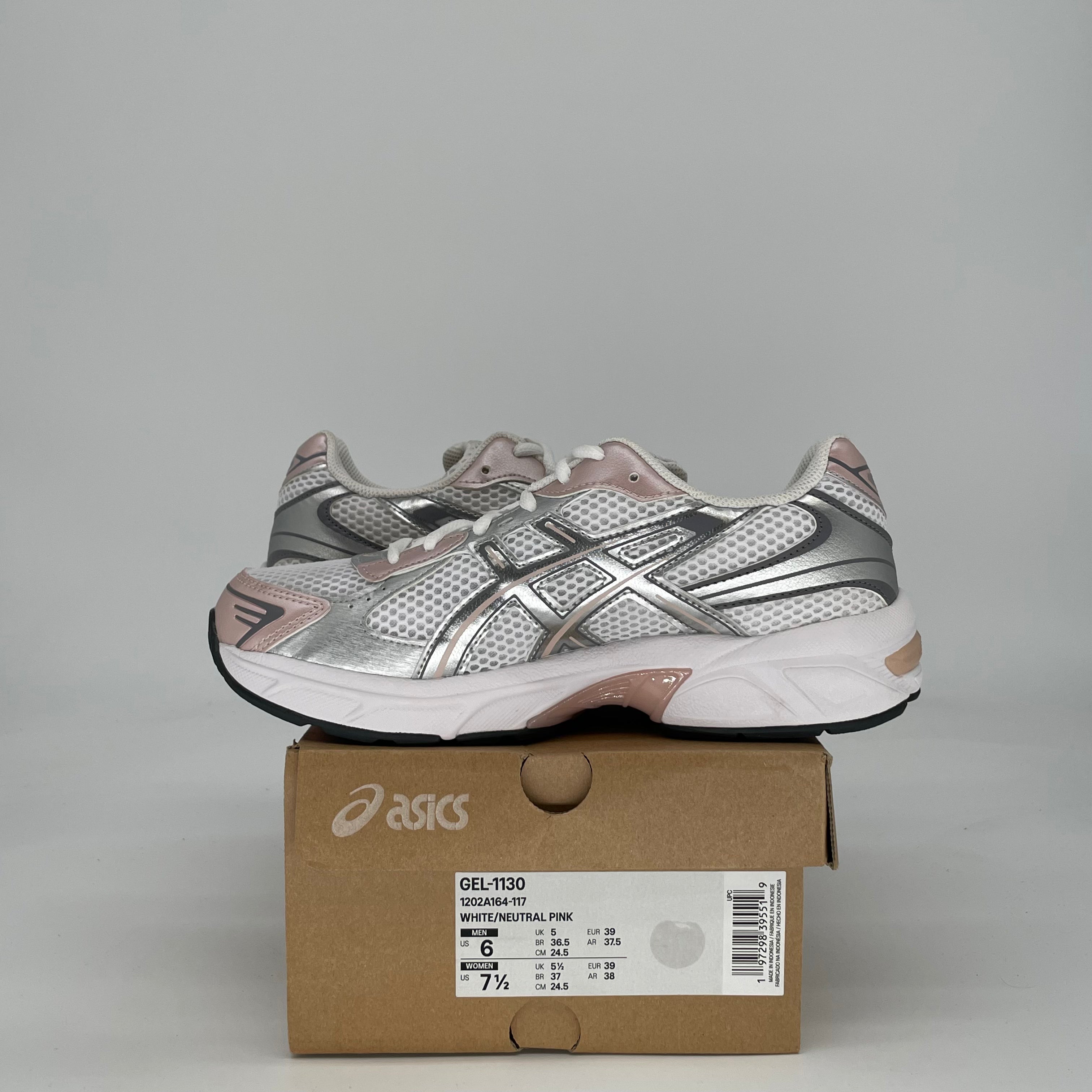 ASICS GEL-1130 WHITE NEUTRAL PINK W 1202A164-117 SIZE 6/7.5W
