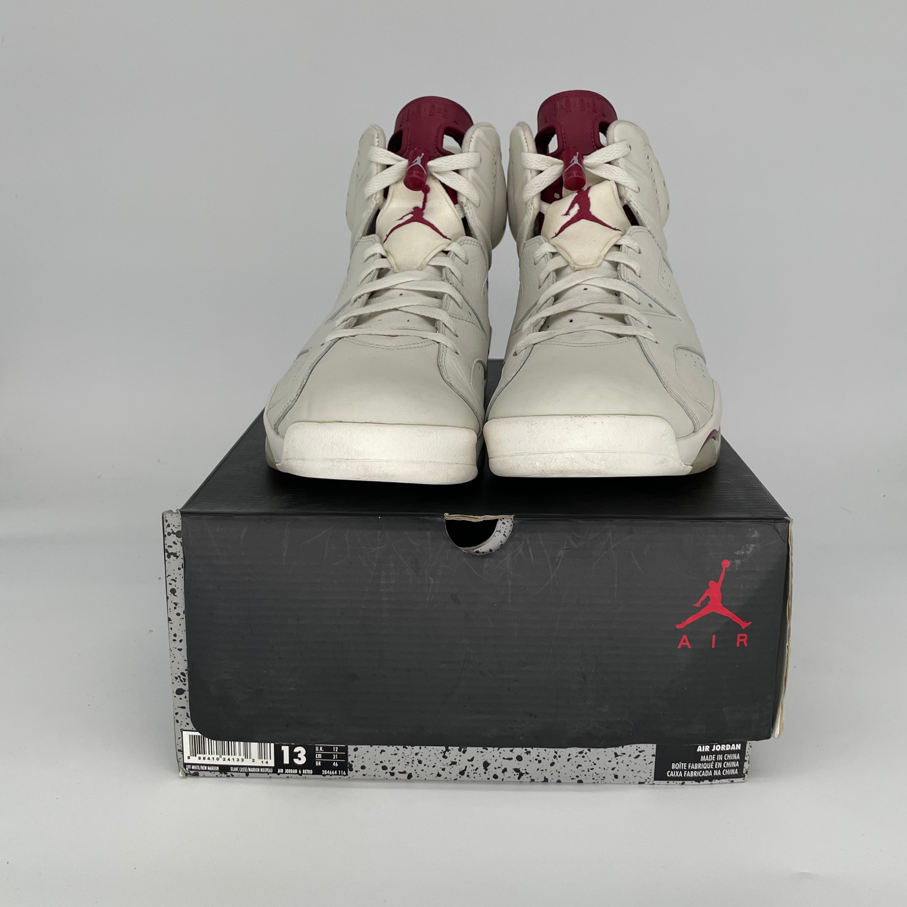 AIR JORDAN 6 MAROON 384664-116 SIZE 13/14.5W