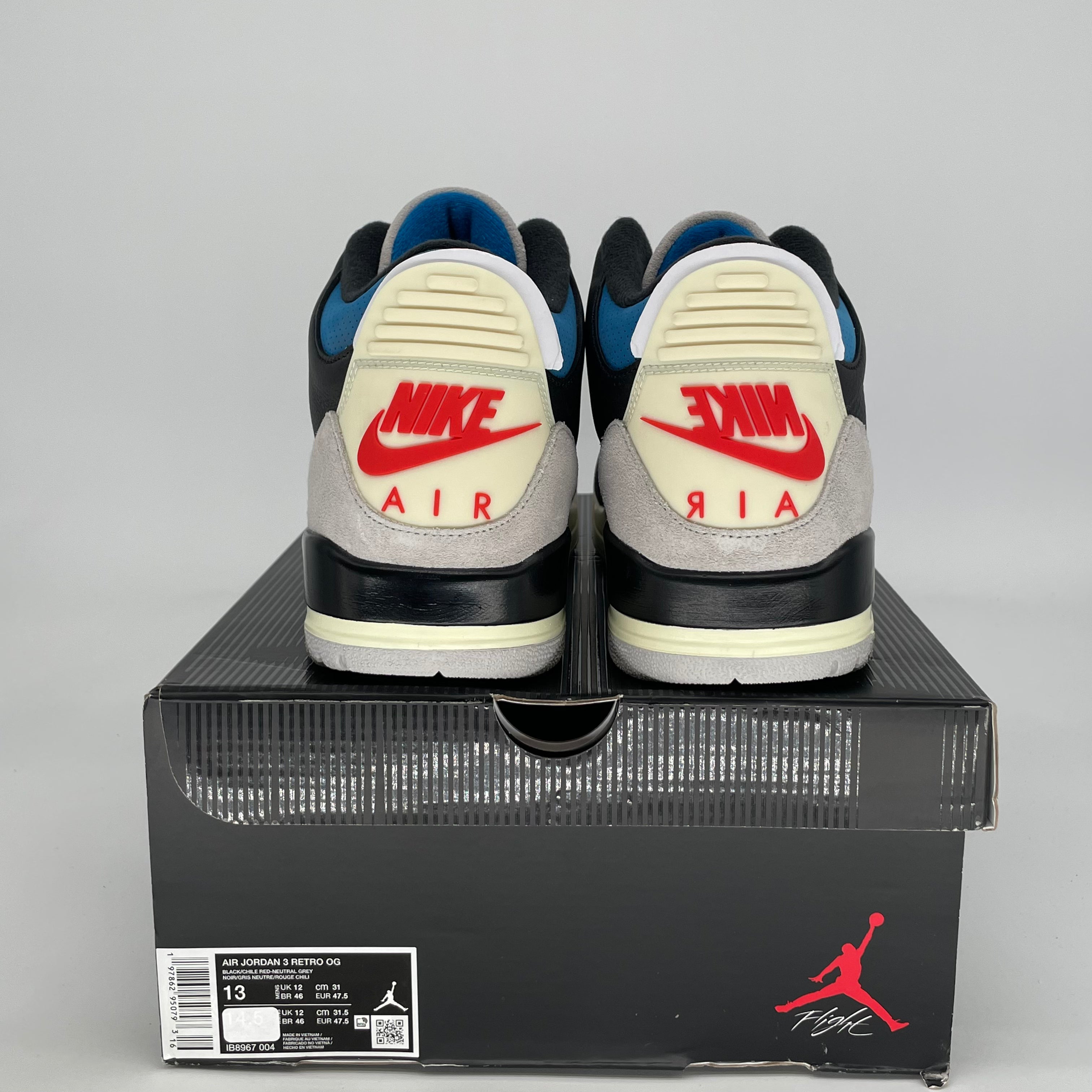AIR JORDAN 3 RARE AIR IB8967-004 SIZE 13/14.5W