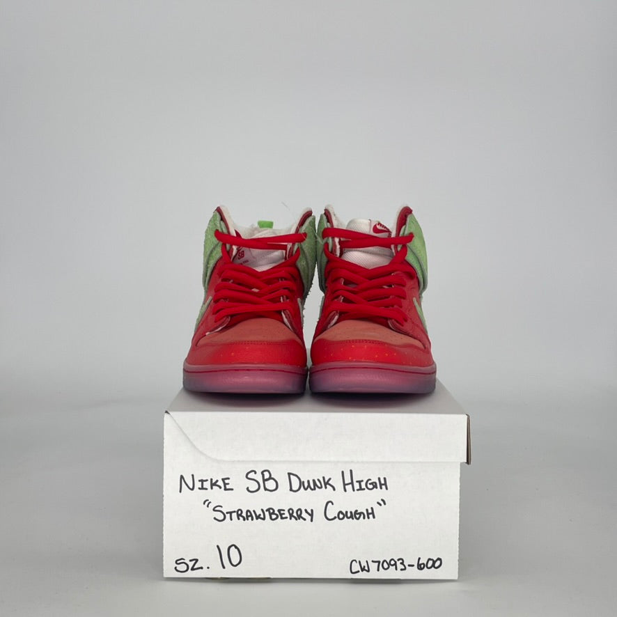NIKE SB DUNK HIGH STRAWBERRY COUGH CW7093-600 SIZE 10/11.5W