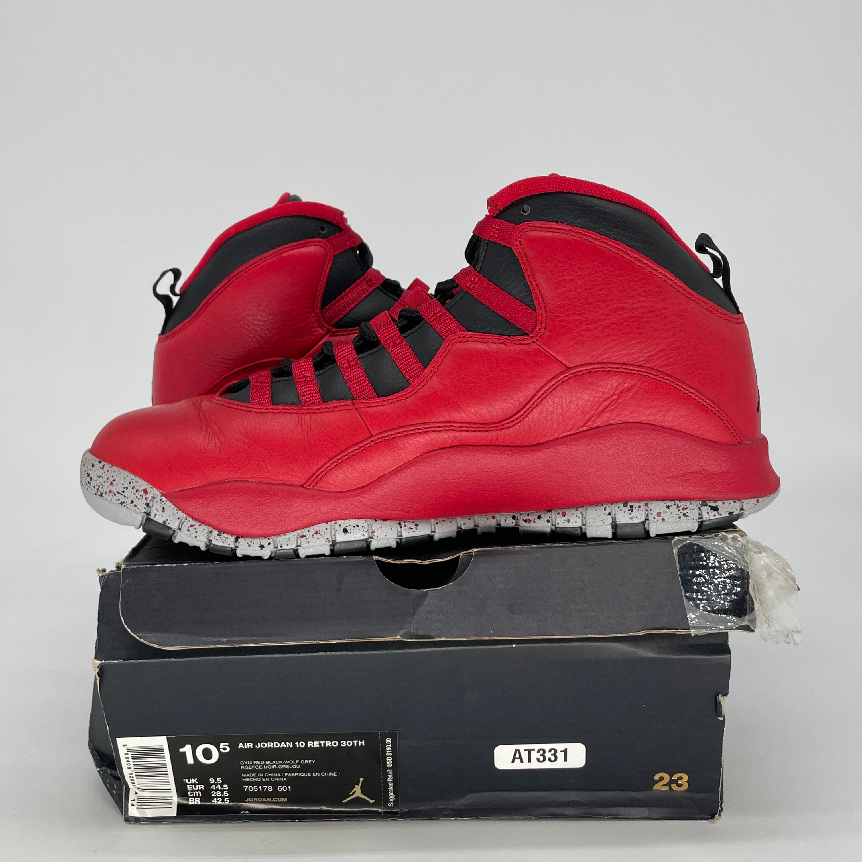 AIR JORDAN 10 BULLS OVER BROADWAY 705178-601 SIZE 10.5/12W