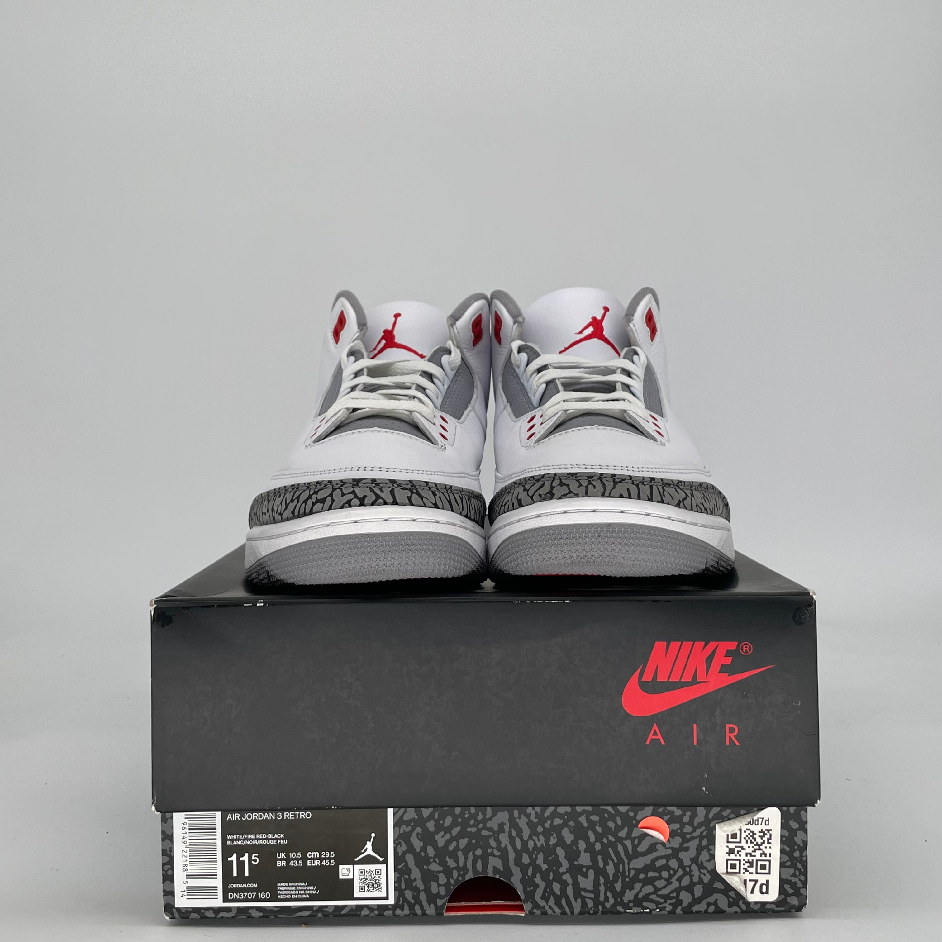 AIR JORDAN 3 FIRE RED DN3707-160 SIZE 11.5/13W