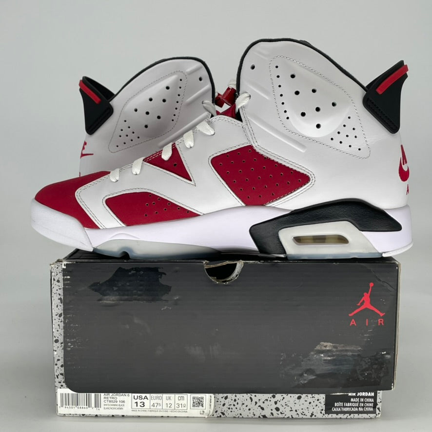 AIR JORDAN 6 CARMINE CT8529-106 SIZE 13/14.5W