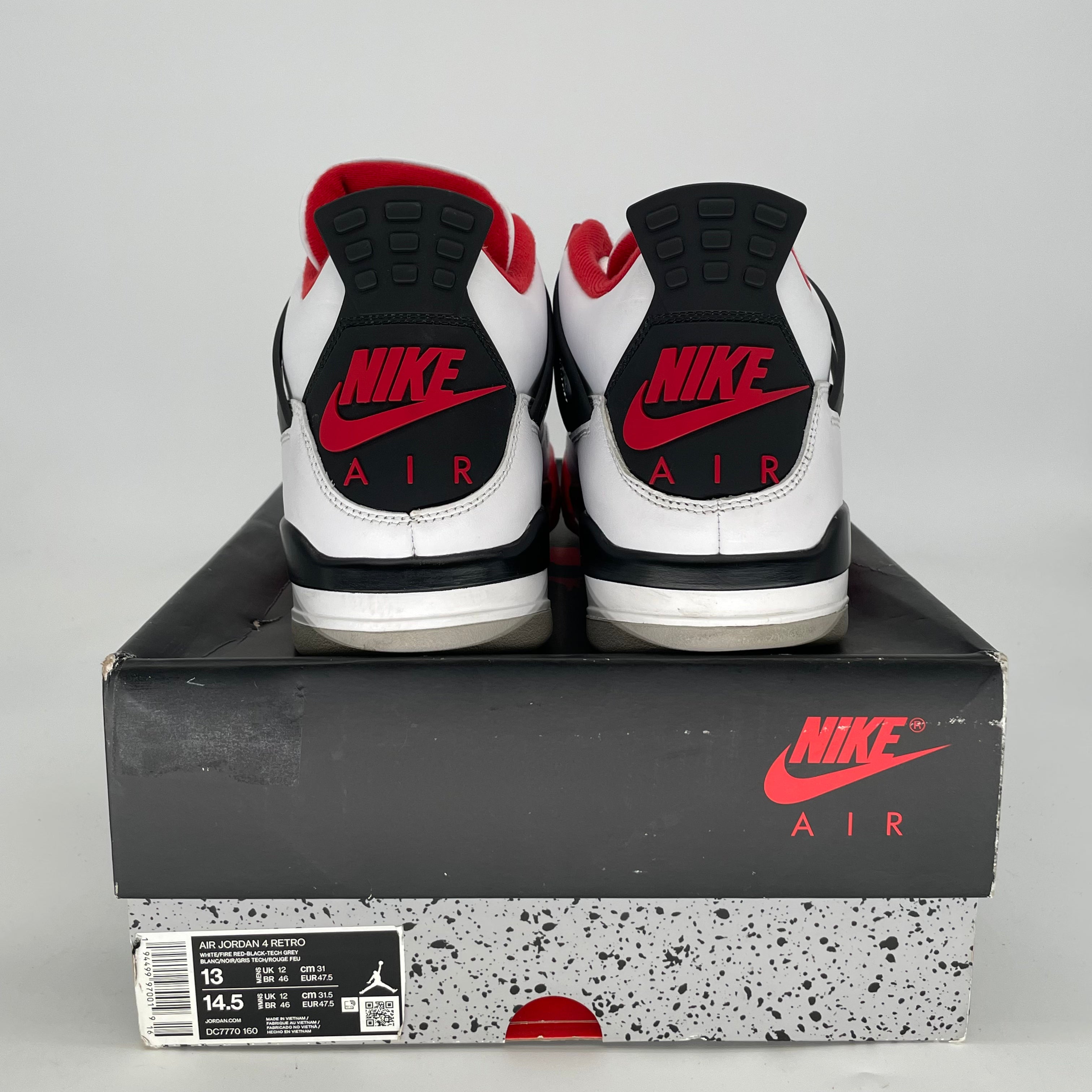 AIR JORDAN 4 FIRE RED DC7770-160 SIZE 13/14.5W