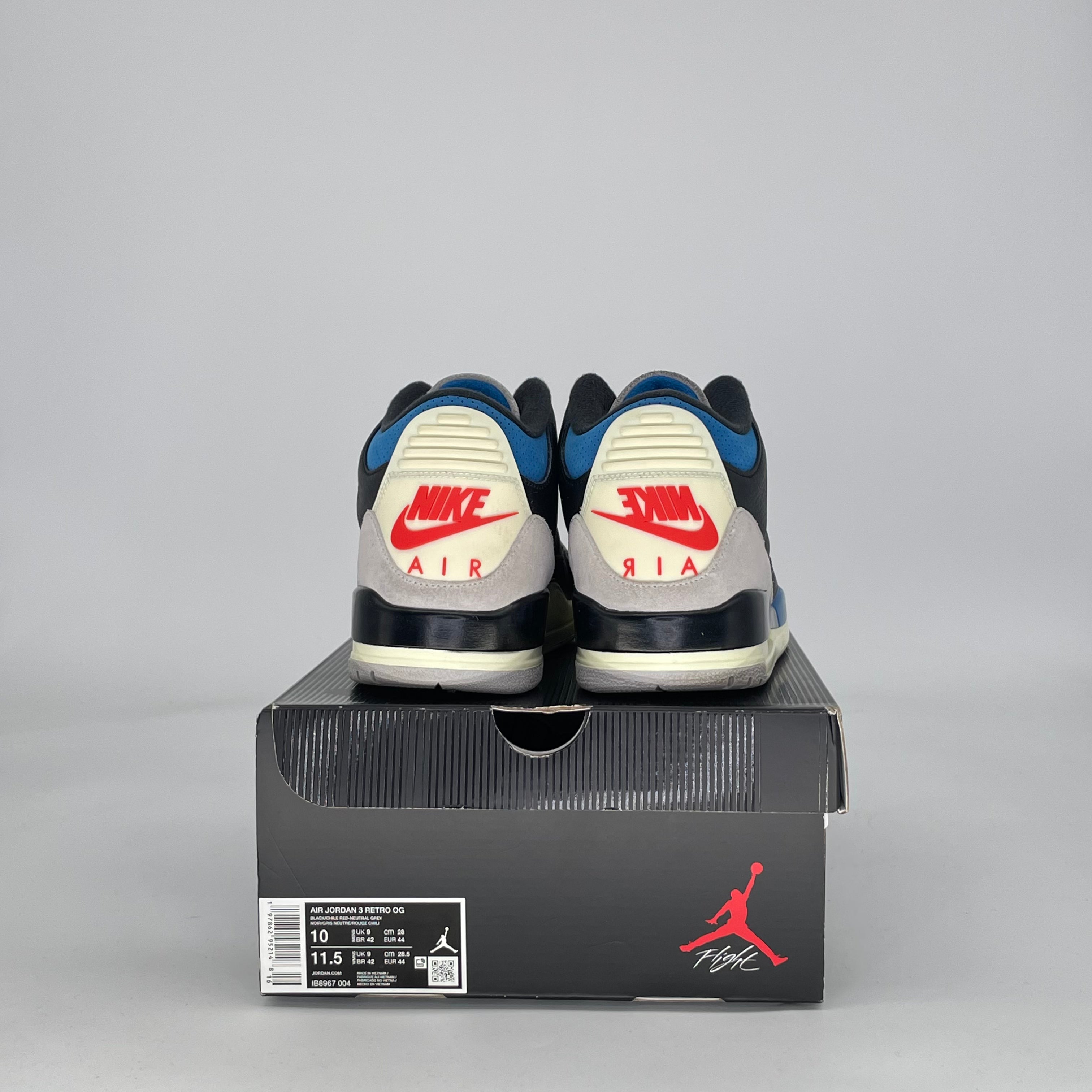 AIR JORDAN 3 RARE AIR IB8967-004 SIZE 10/11.5W