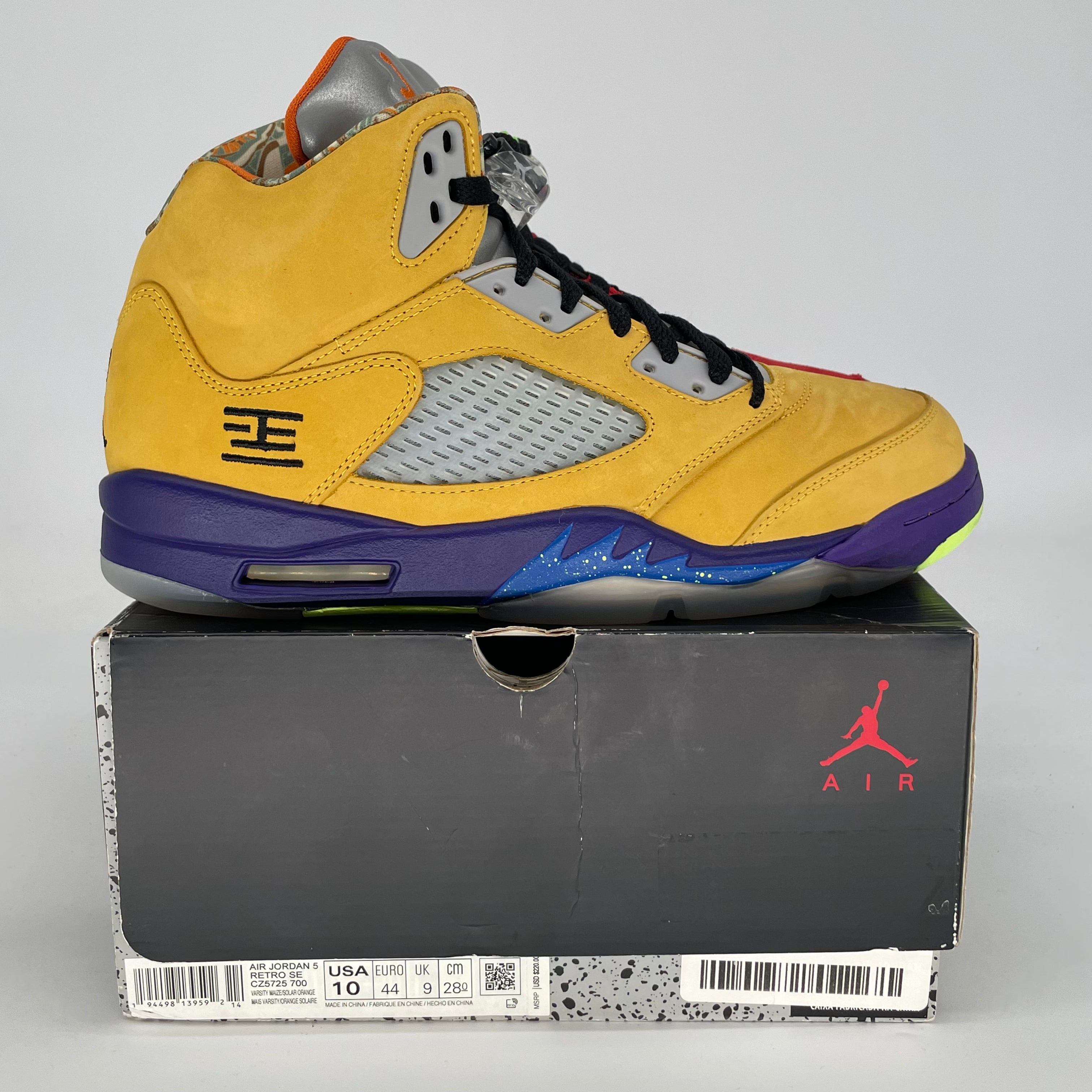 AIR JORDAN 5 WHAT THE CZ5725-700 SIZE 10/11.5W