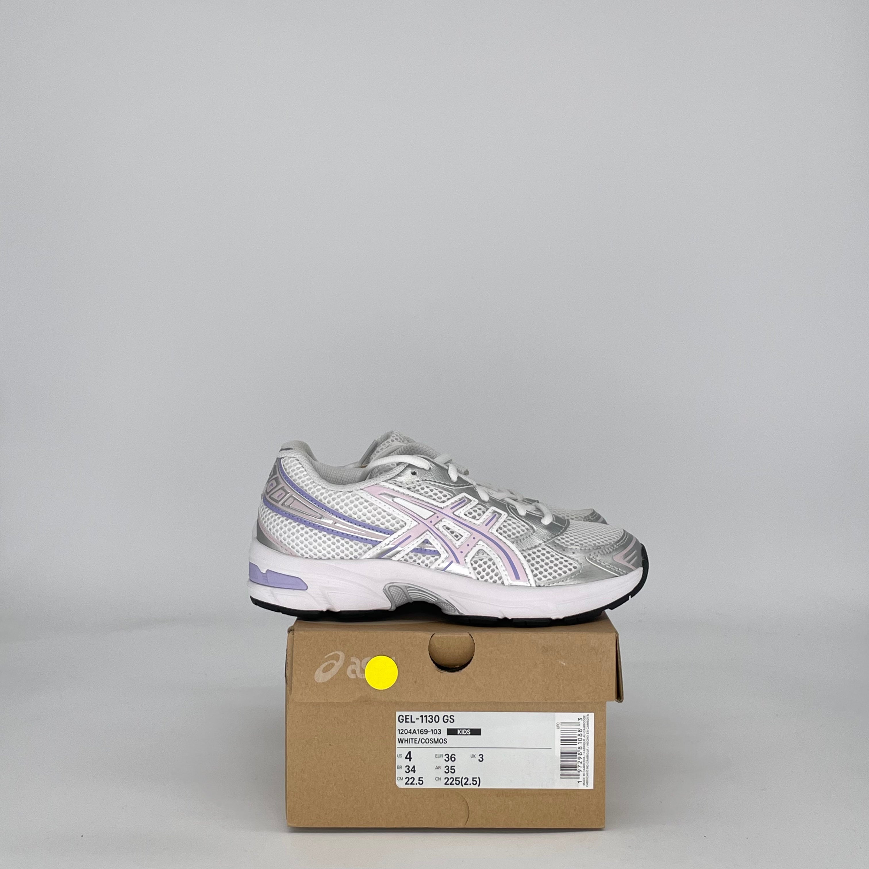 ASICS GEL-1130 WHITE COSMOS 1204A169-103 SIZE 4/5.5W GS
