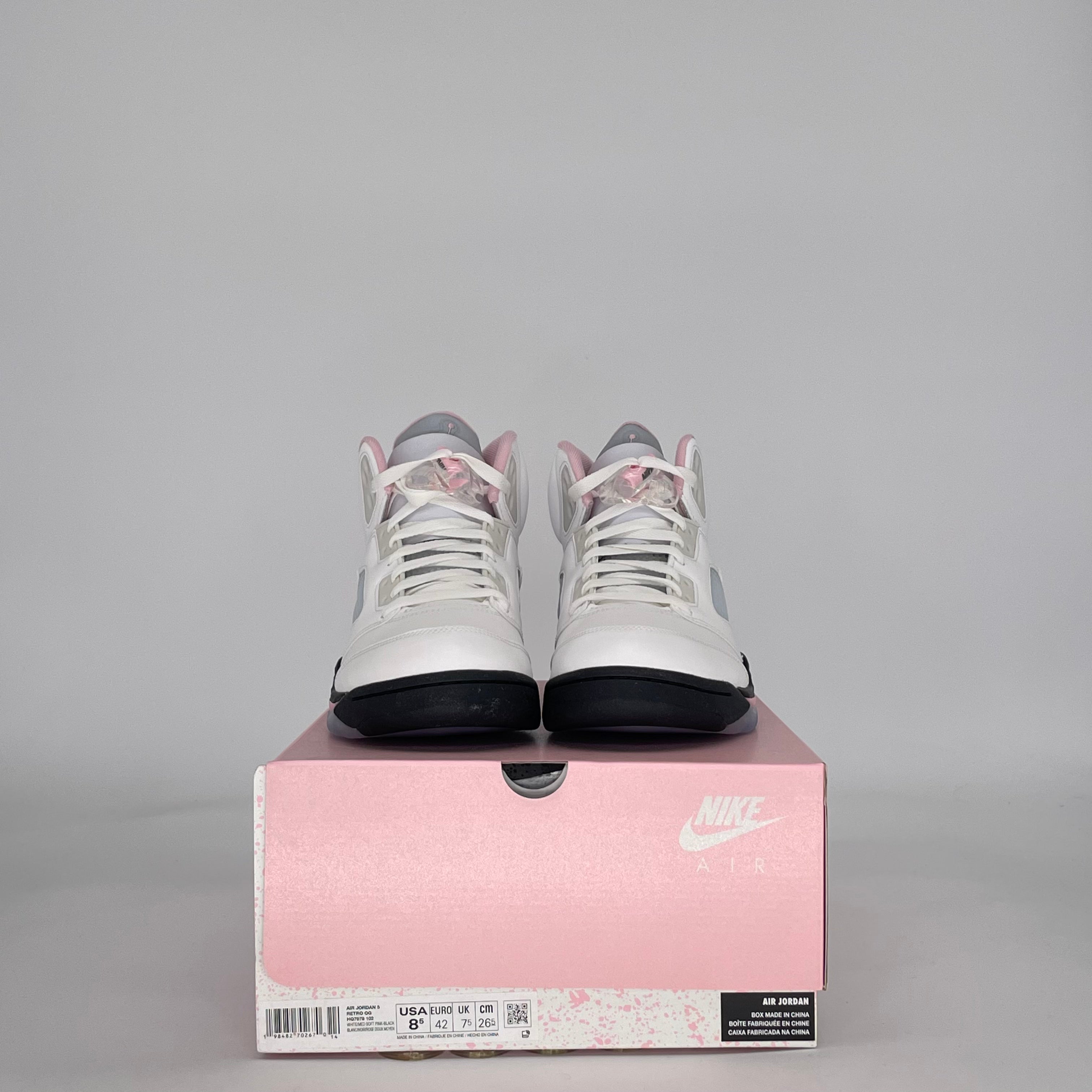 AIR JORDAN 5 MEDIUM SOFT PINK HQ7978-102 SIZE 8.5/10W