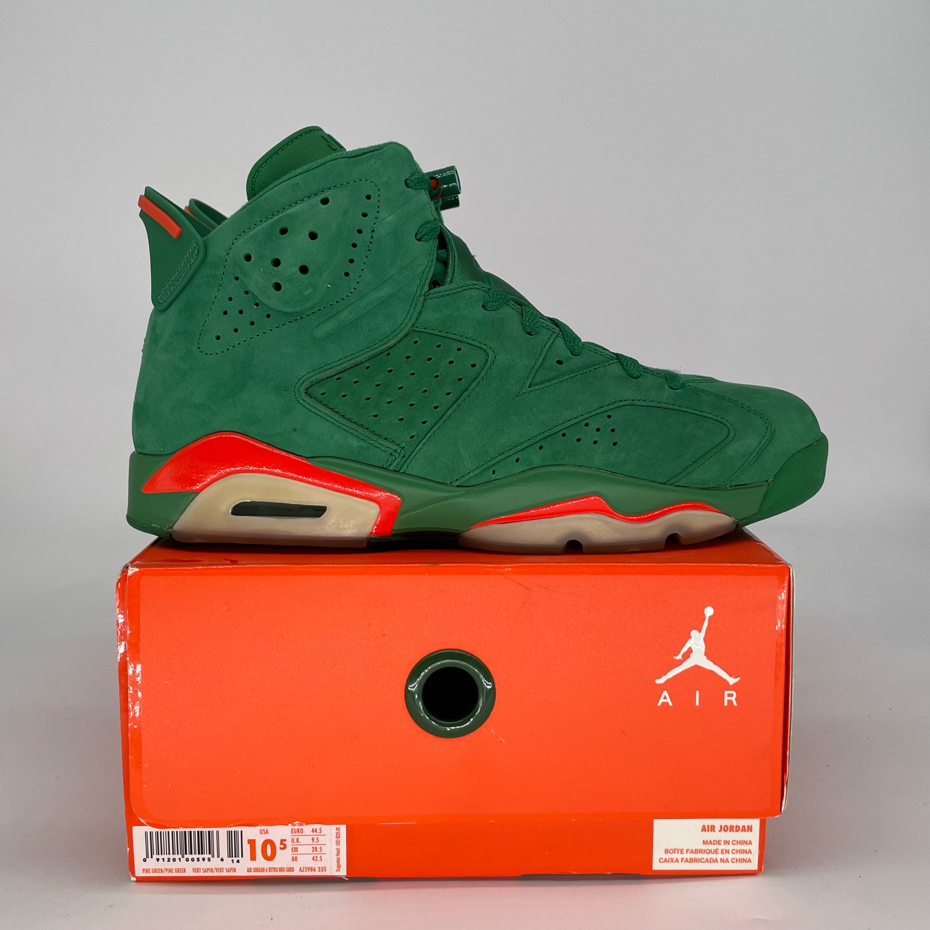 AIR JORDAN 6 GATORADE GREEN AJ5986-335 SIZE 10.5/12W