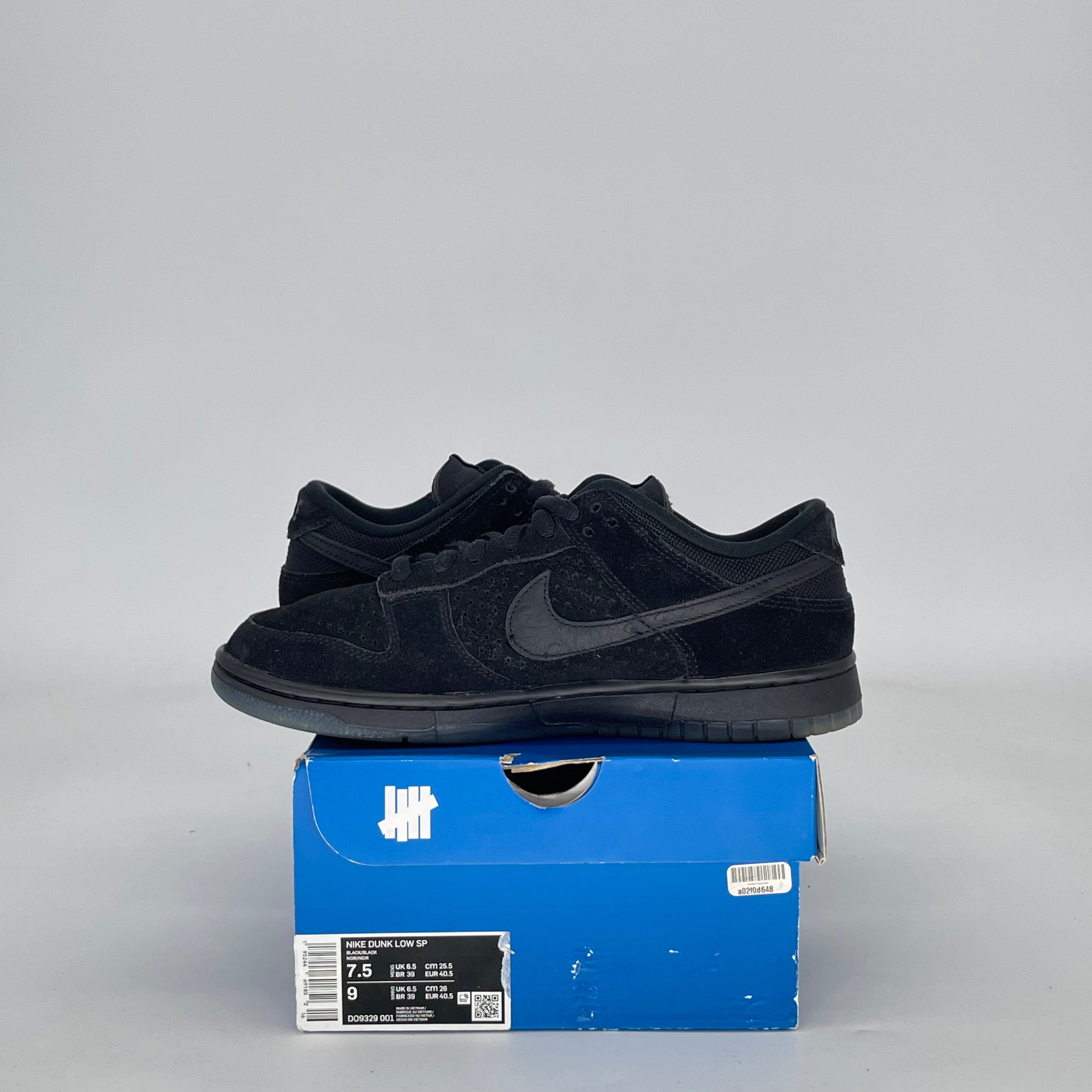 NIKE DUNK LOW UNDEFEATED 5 ON IT BLACK DO9329-001 SIZE 7.5/9W MENS