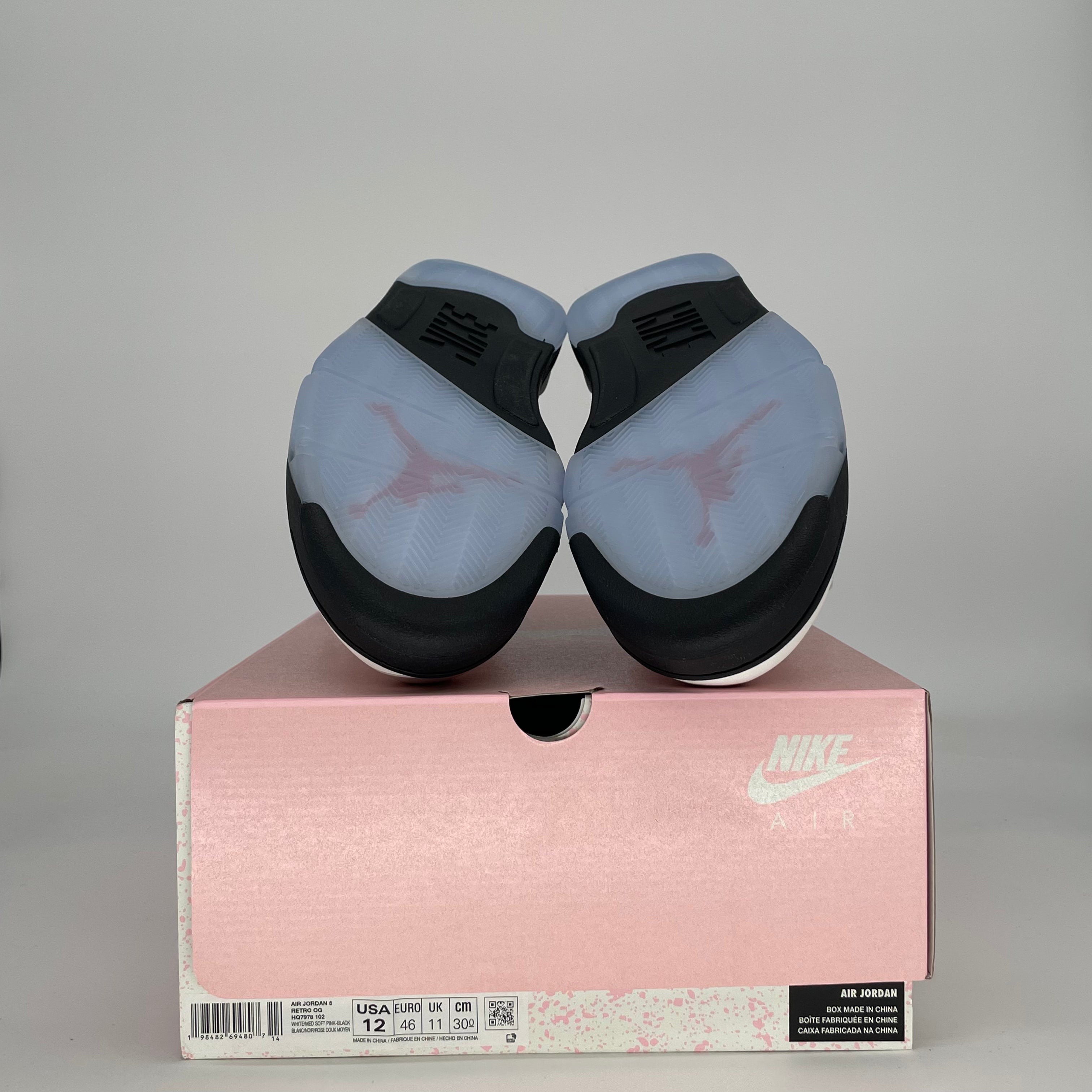 AIR JORDAN 5 MEDIUM SOFT PINK HQ7978-102 SIZE 12/13.5W