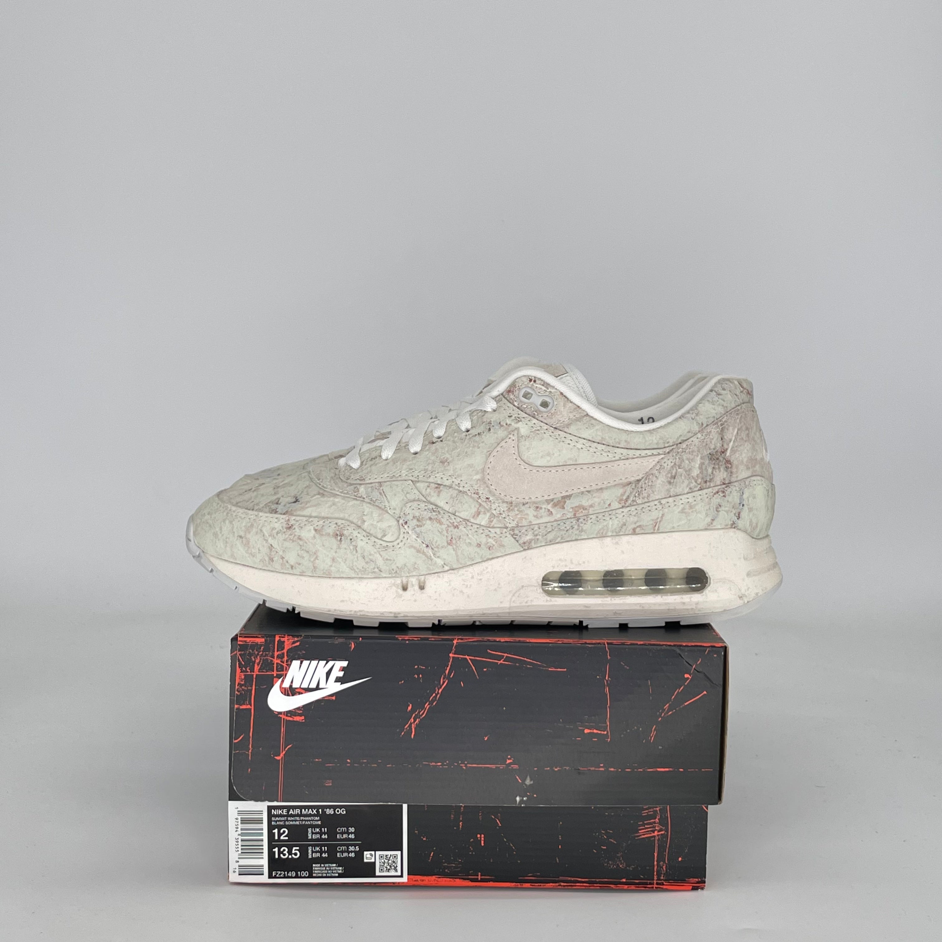 NIKE AIR MAX 1 '86 OG MUSEUM MASTERPIECE FZ2149-100 SIZE 12/13.5W